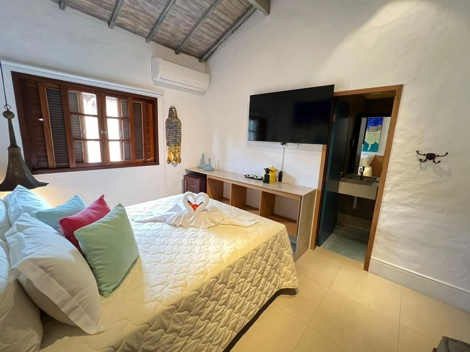 Bed in Pousada Refúgio de Maresias