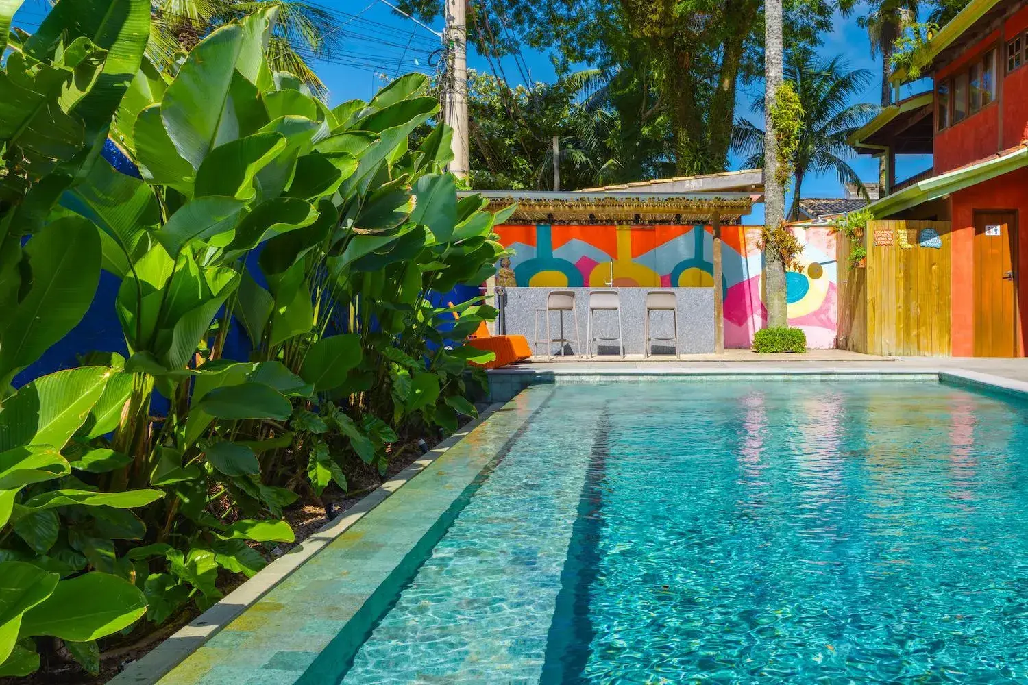 Pool view in Pousada Refúgio de Maresias Pool view in Pousada Refúgio de Maresias
