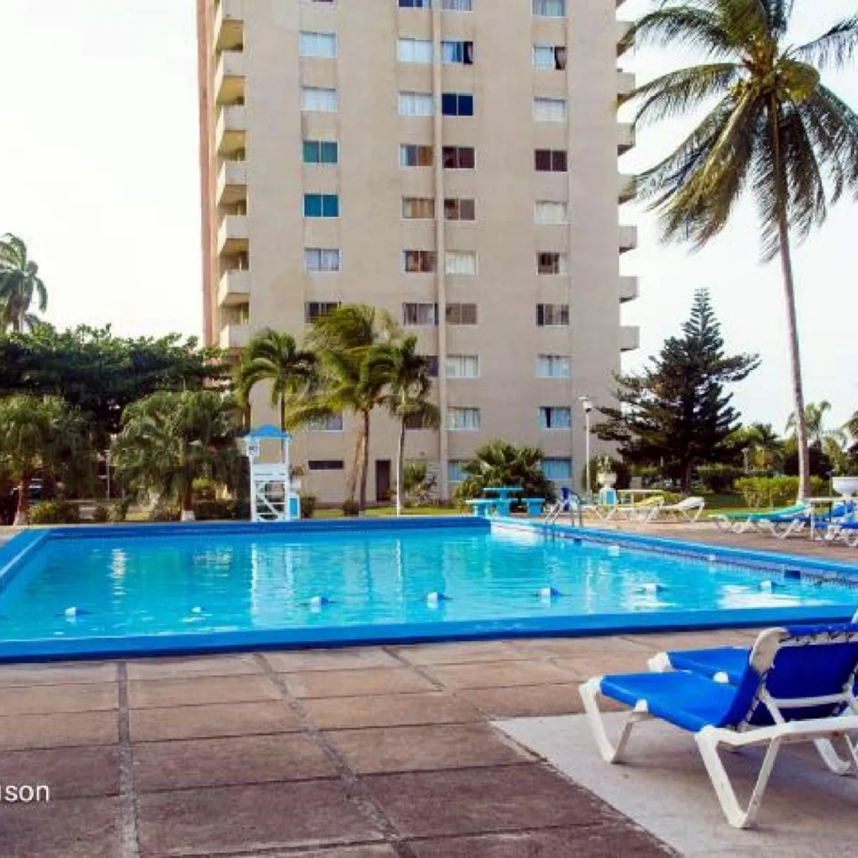 Swimming pool in Beach-side condos at Turtle Beach Towers