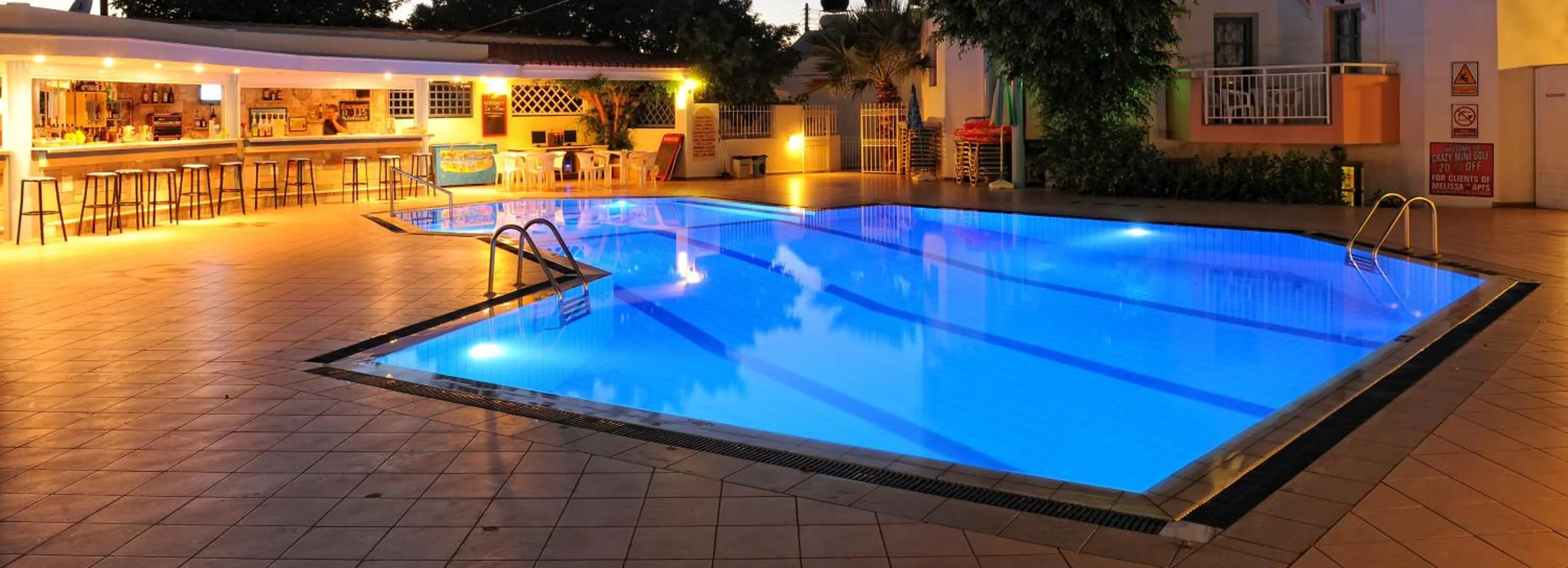 Swimming pool in Melissa Apartments, Studios & Suites