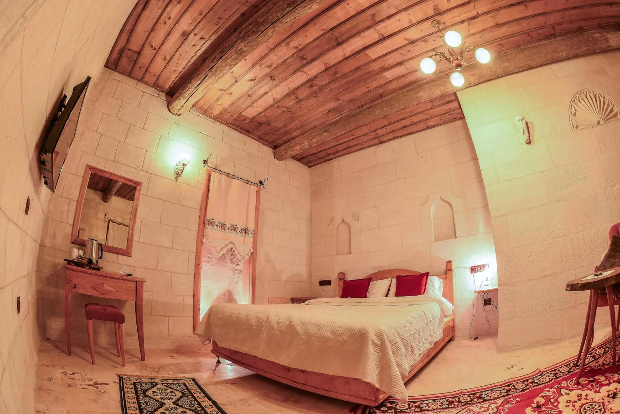 Bed in Mosaic Cave Hotel