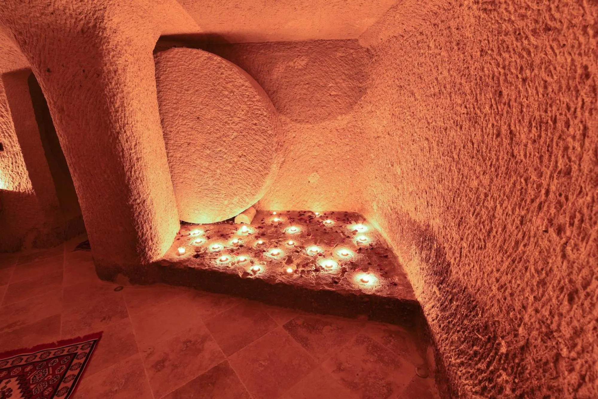 Bed in Mosaic Cave Hotel