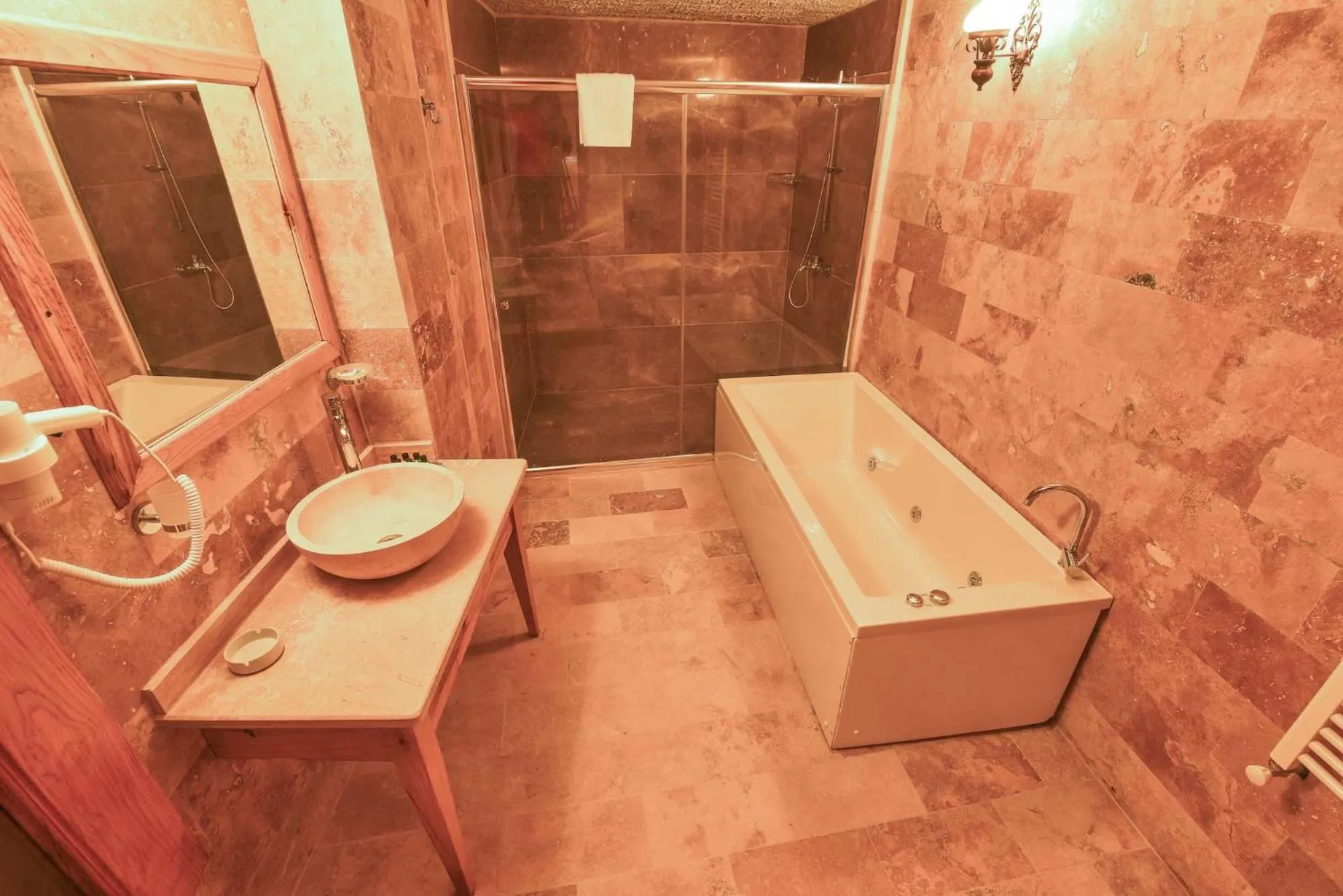 Shower in Mosaic Cave Hotel
