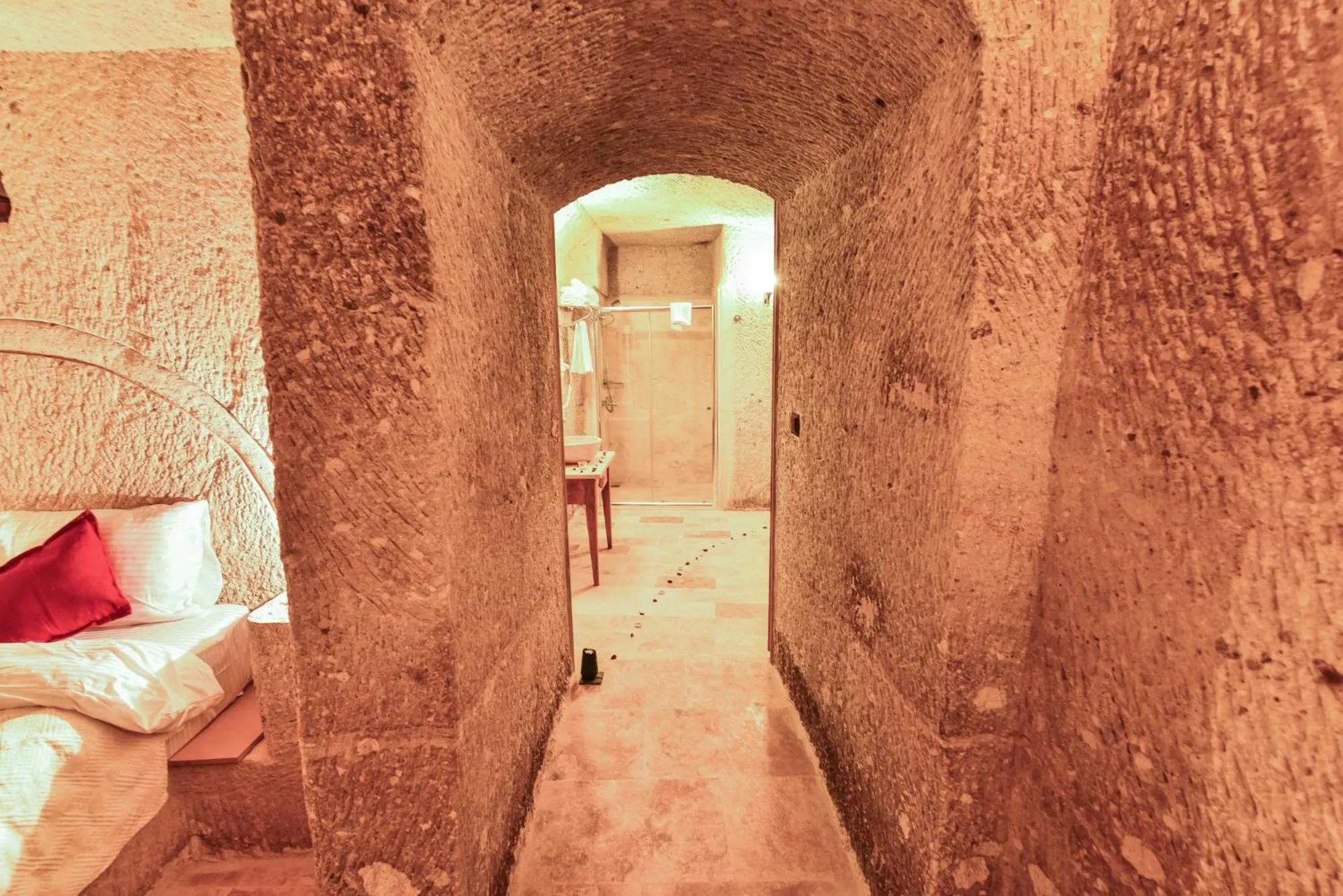 Bed in Mosaic Cave Hotel