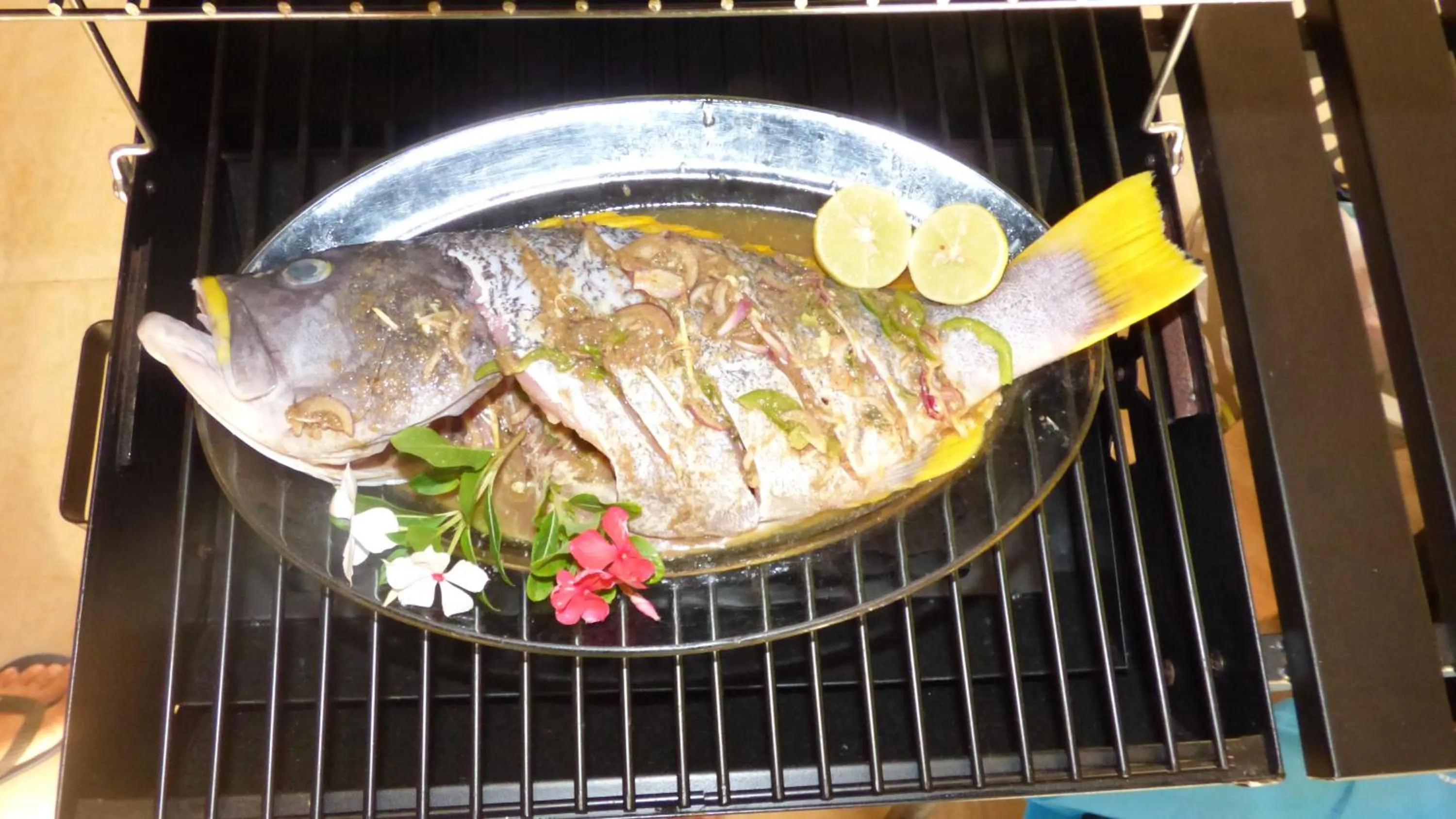 Dinner in Mouggae Blues Villas