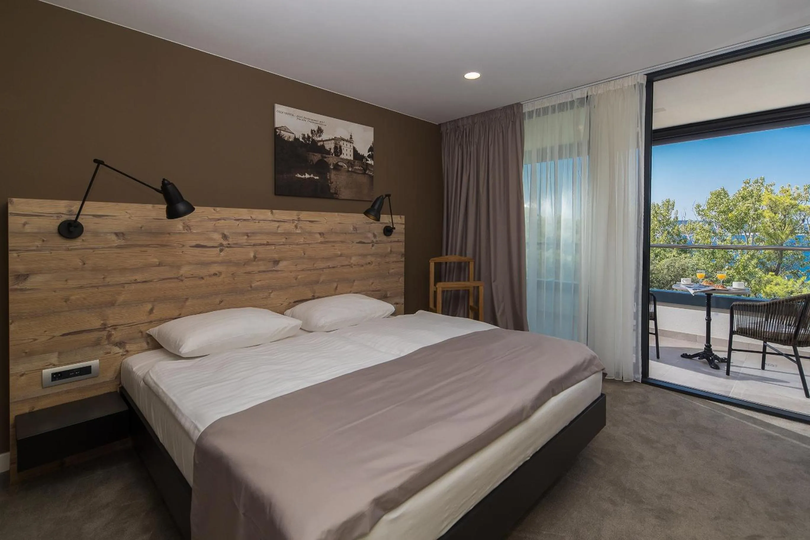 Balcony/Terrace, Bed in Boutique Hotel Esplanade