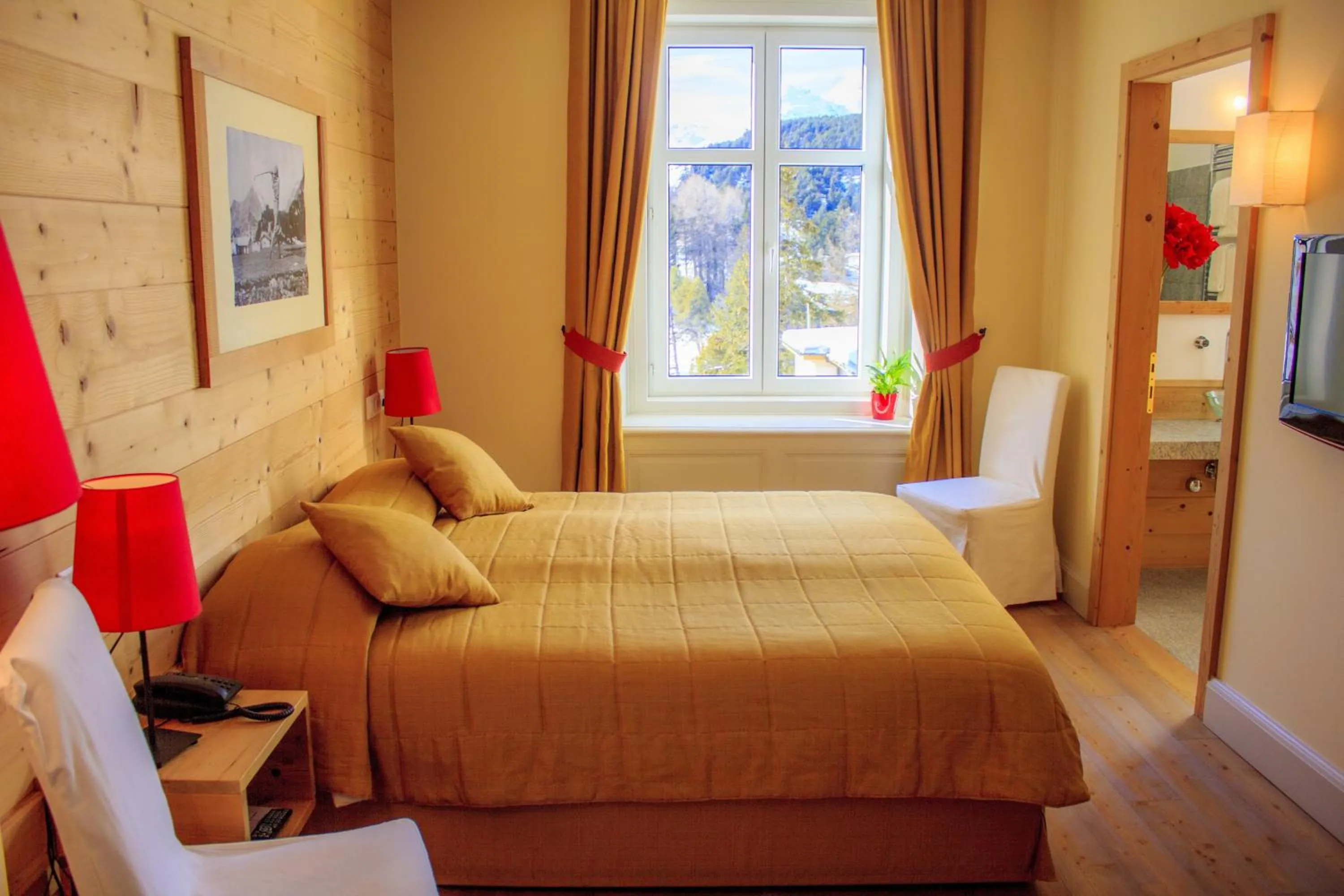 Bedroom, Bed in Maloja Palace Suites CO2-Neutral