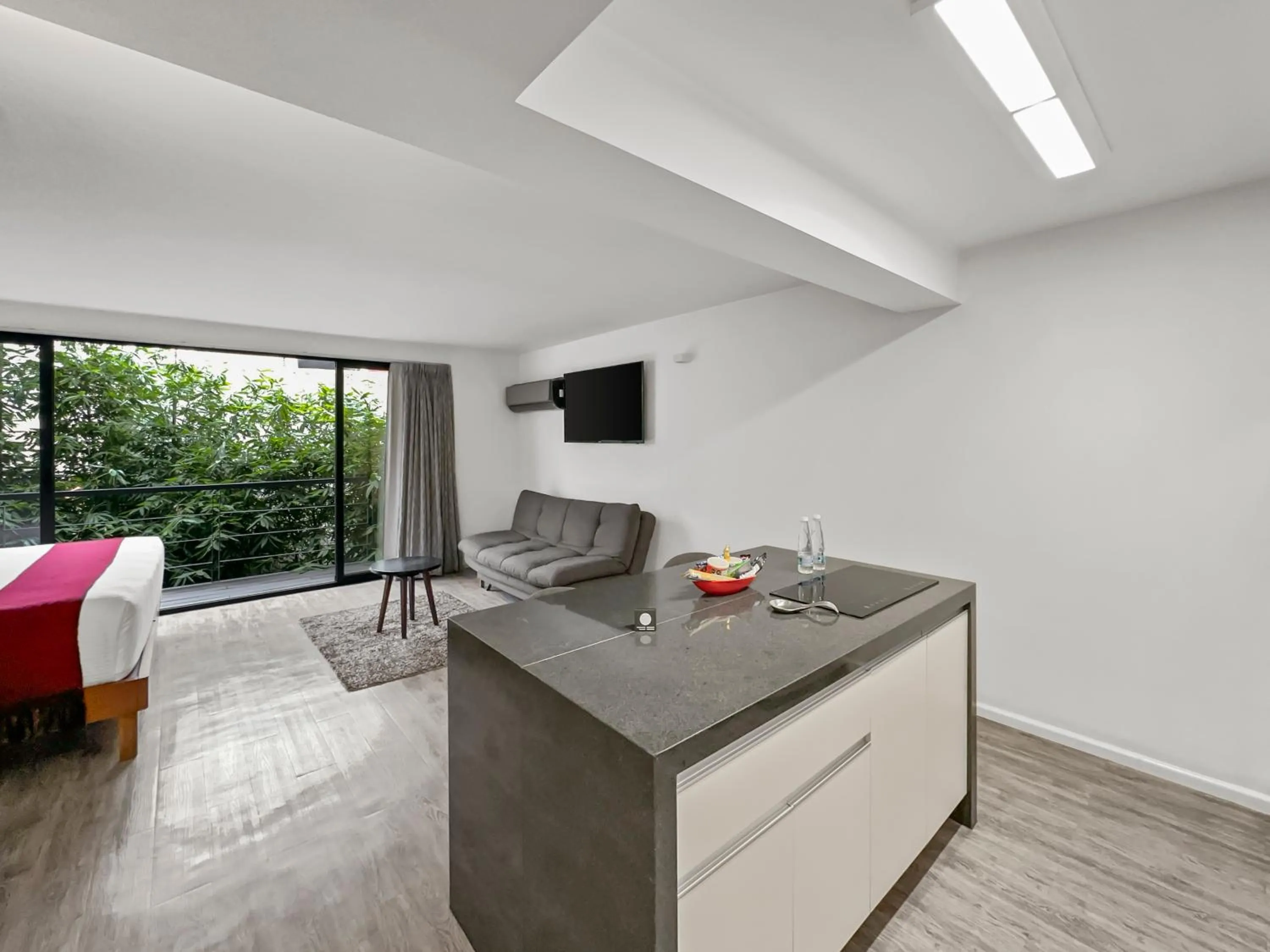 Kitchen or kitchenette, Bed in Armonik Suites By Casanevo