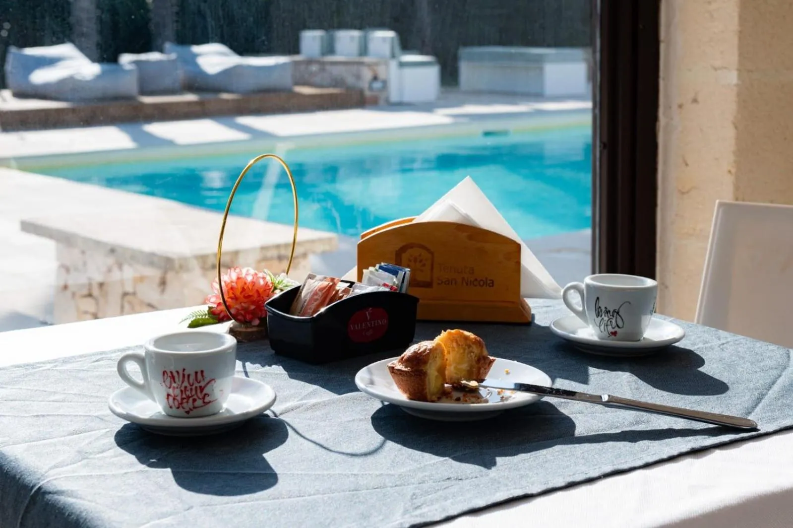 Pool view in Tenuta San Nicola