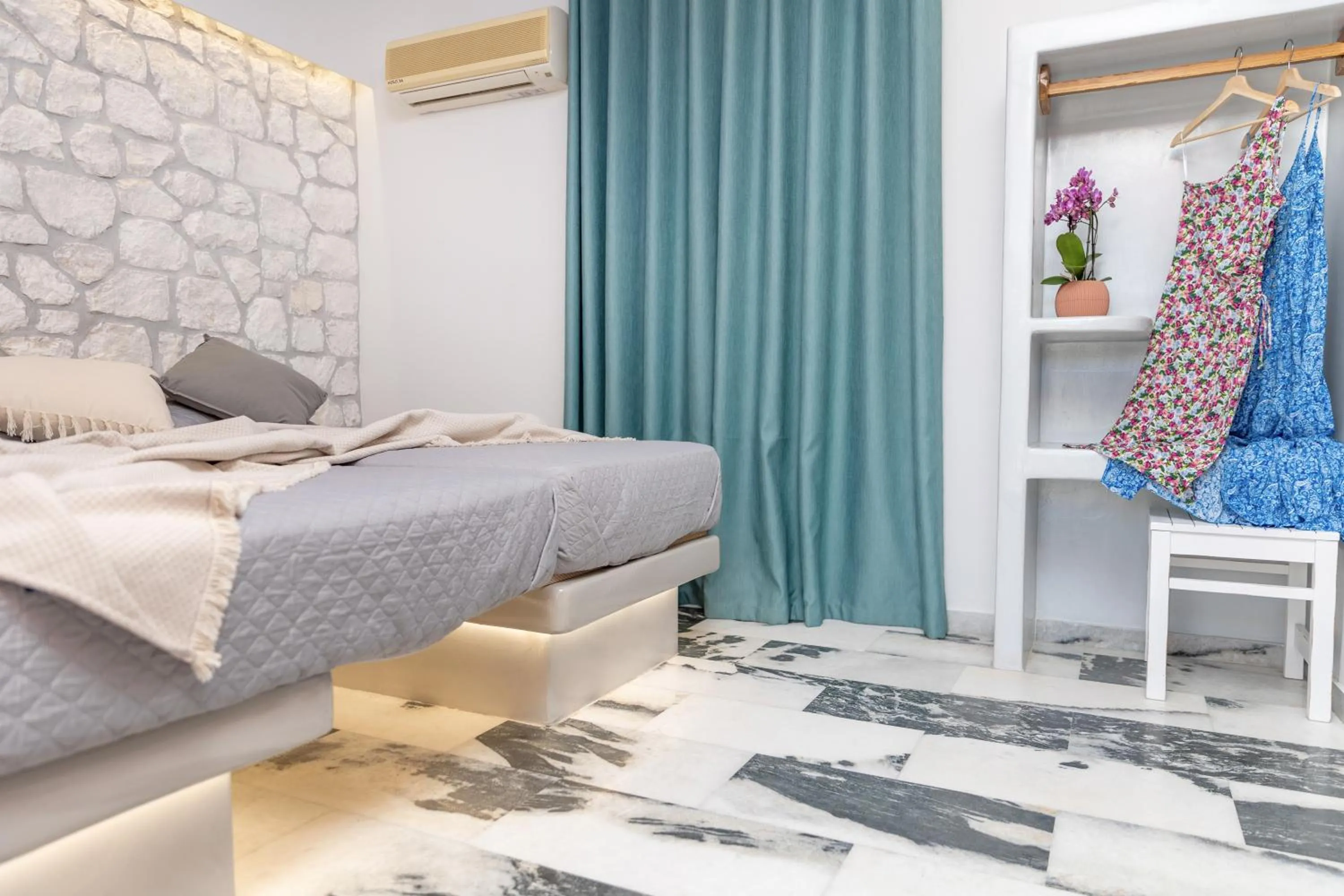 Bed in Katerina Roza Studios - Heartfelt Hospitality in the City