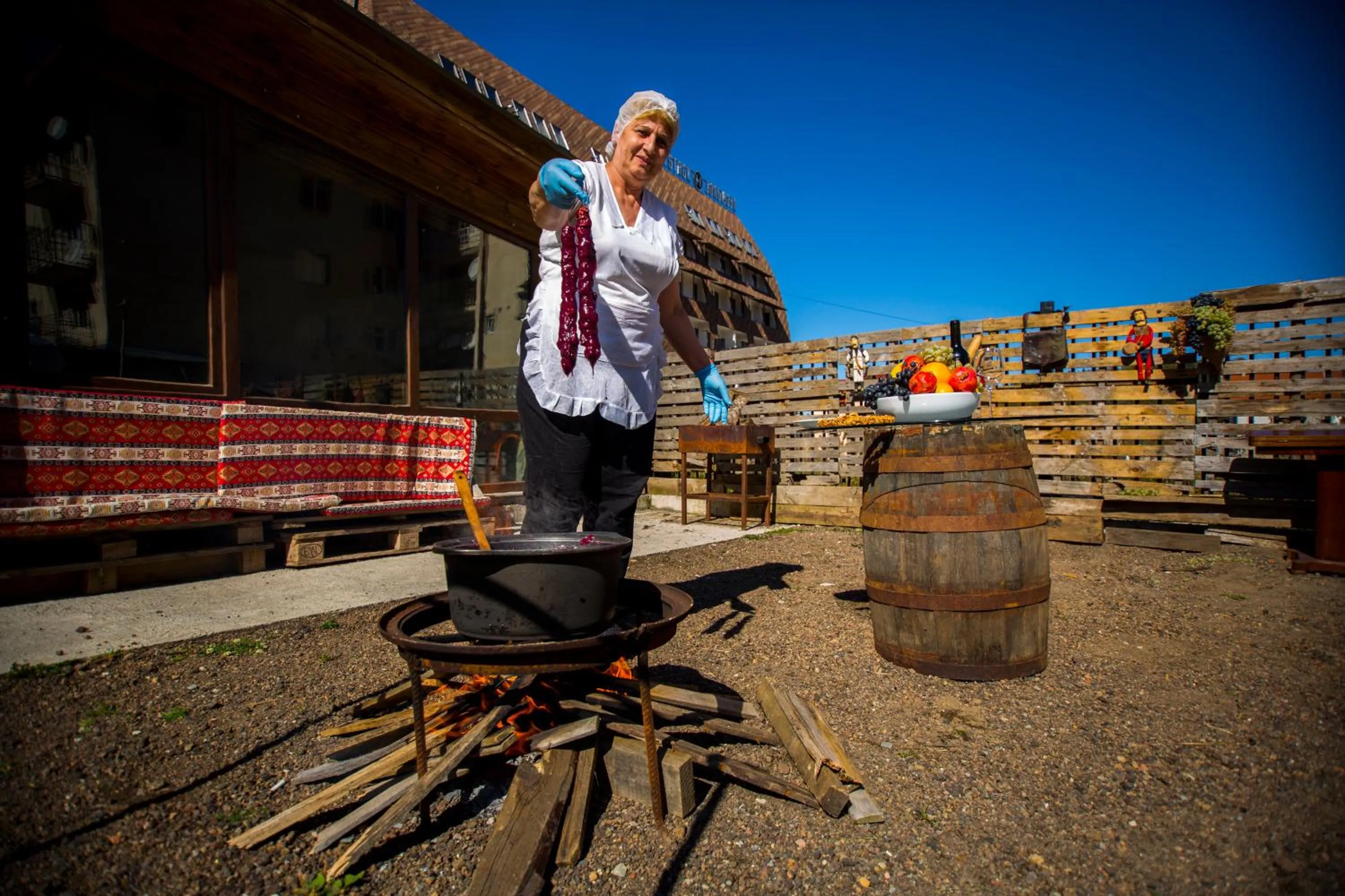 Inner courtyard view in Loft Hotel Bakuriani