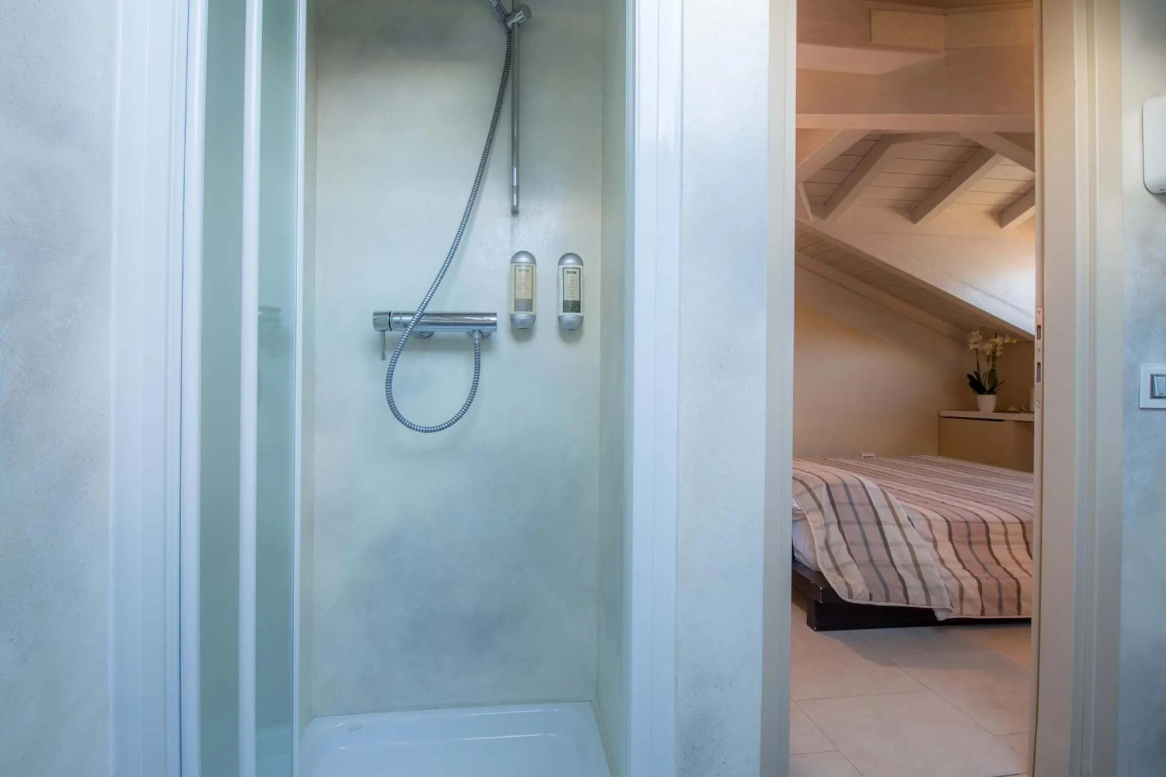 Shower, Bed in Albergo Silvio