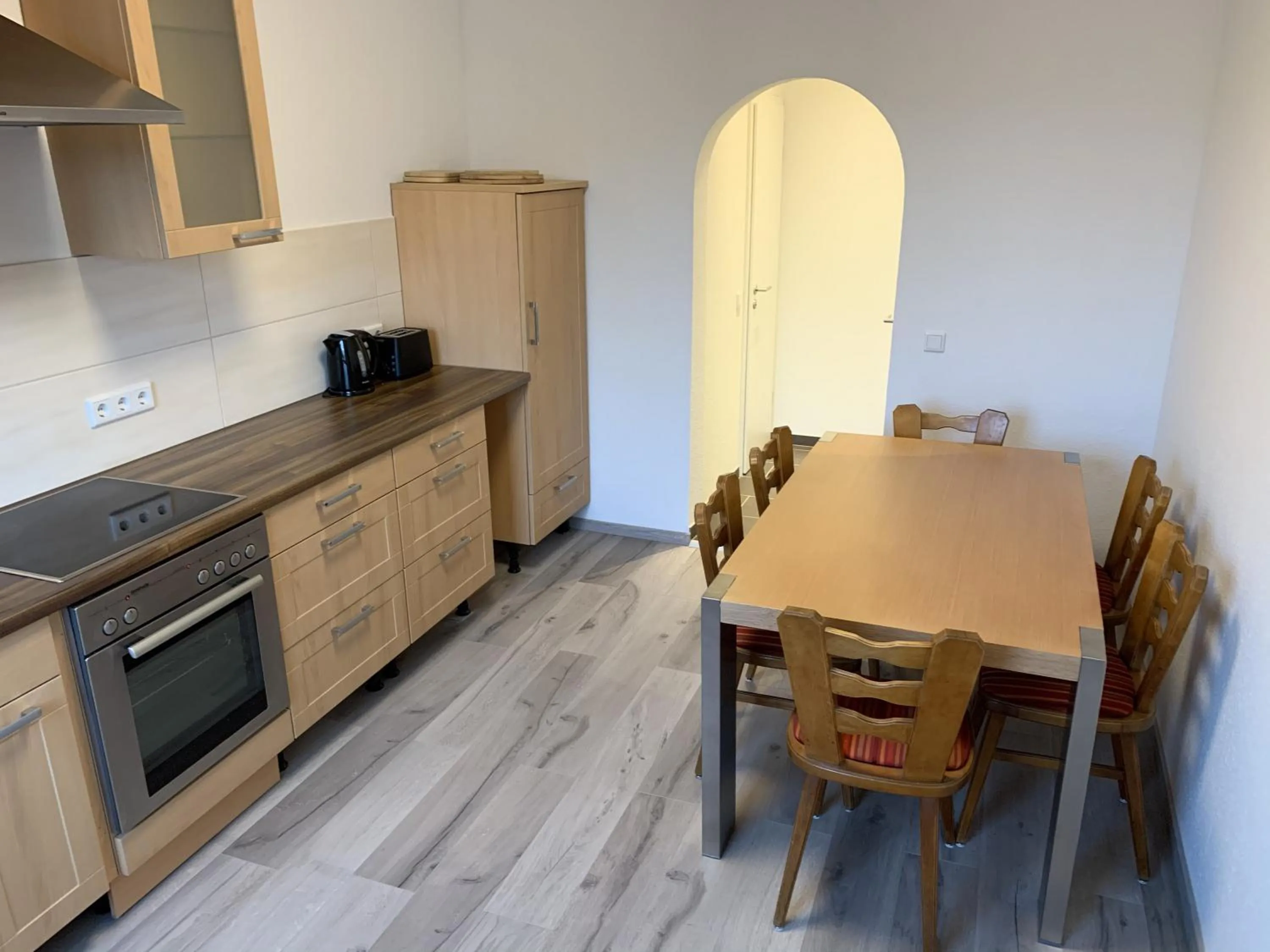 Kitchen or kitchenette in Apart-Hotel Rheinischer Hof Dormagen