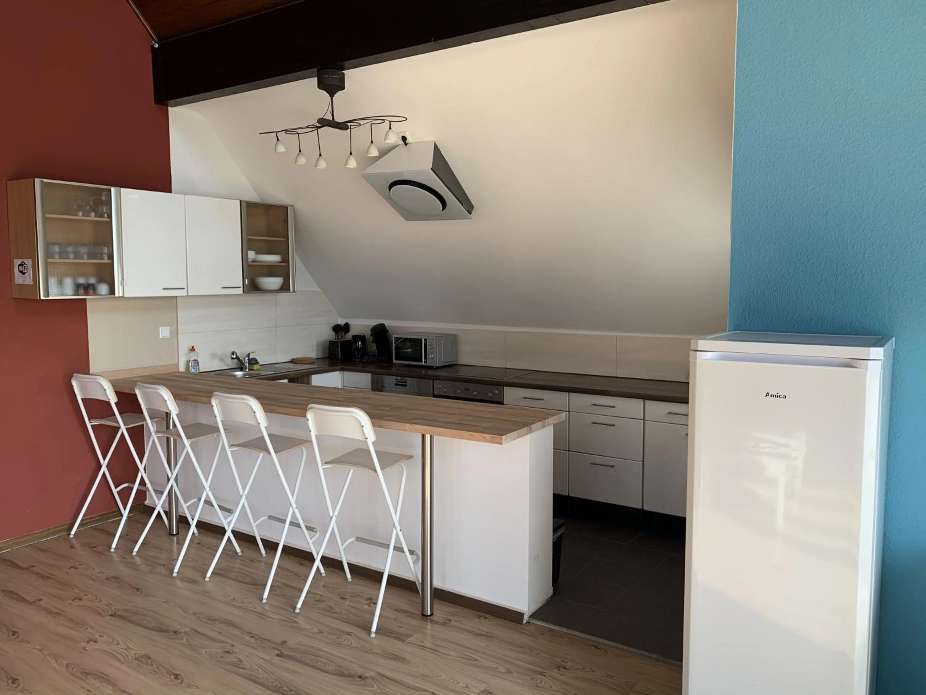 Kitchen or kitchenette in Apart-Hotel Rheinischer Hof Dormagen