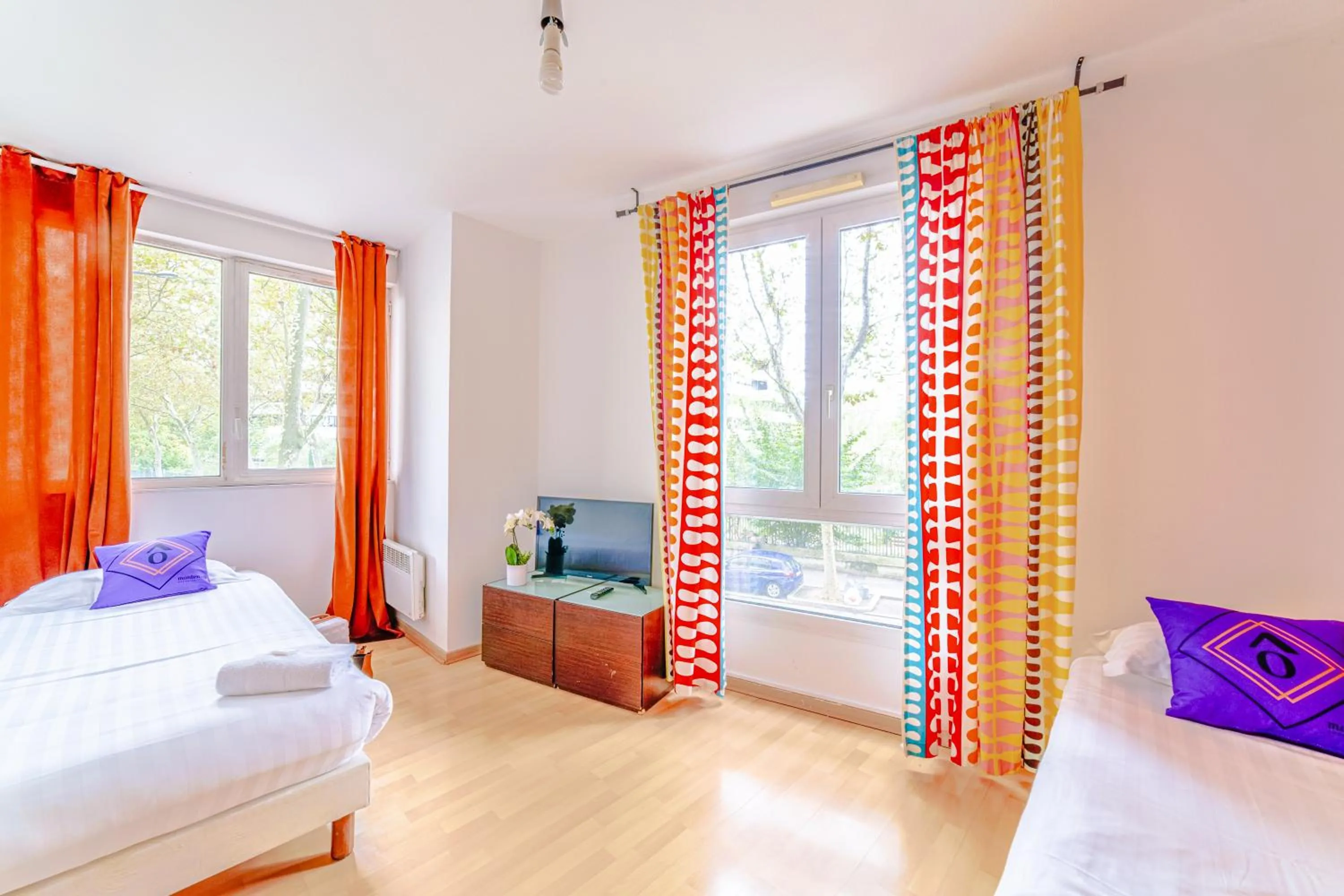 Bed in Résidence Montempô Appart'Hôtel Lyon Part Dieu