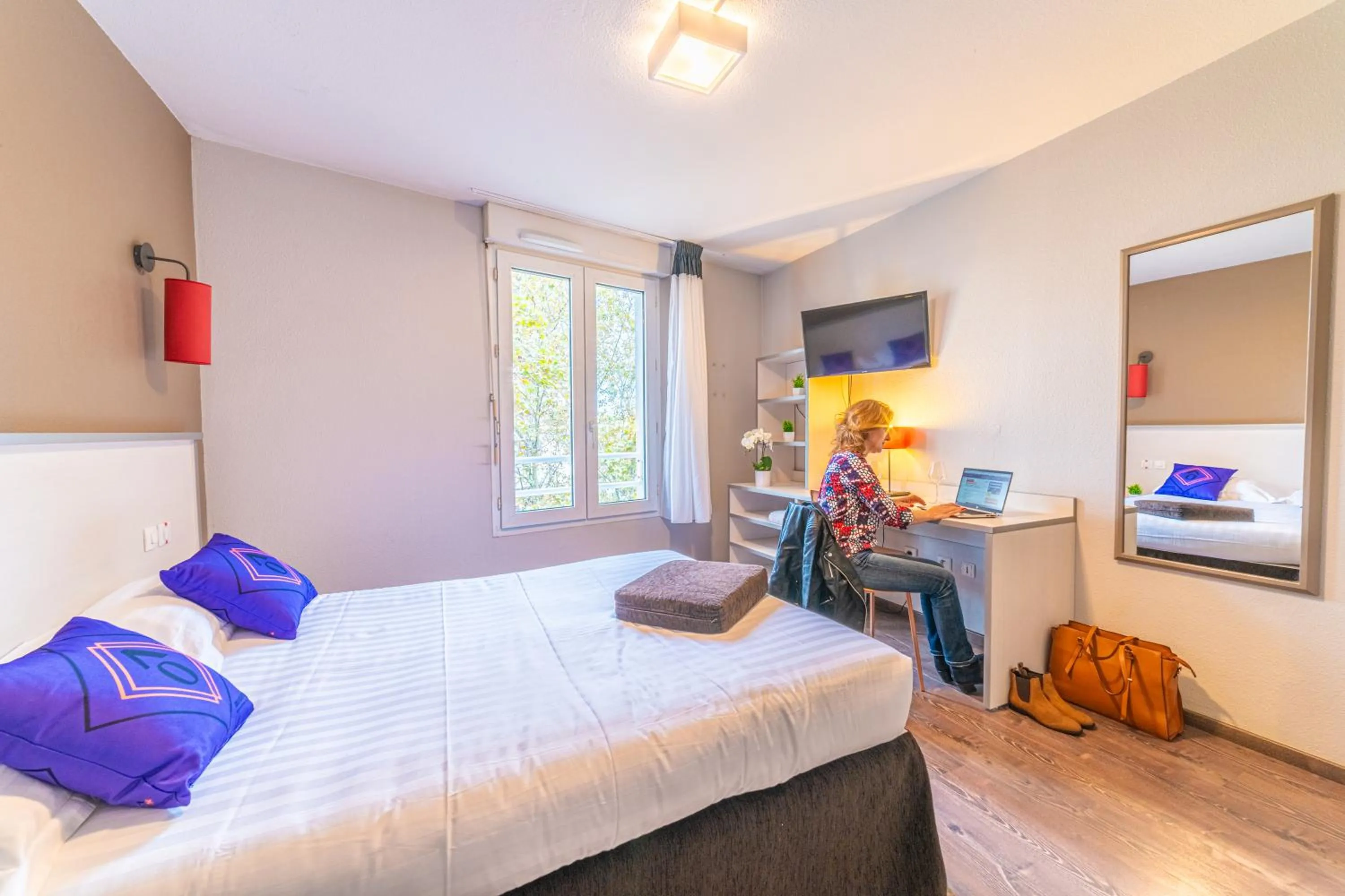 Bed in Résidence Montempô Appart'Hôtel Lyon Part Dieu