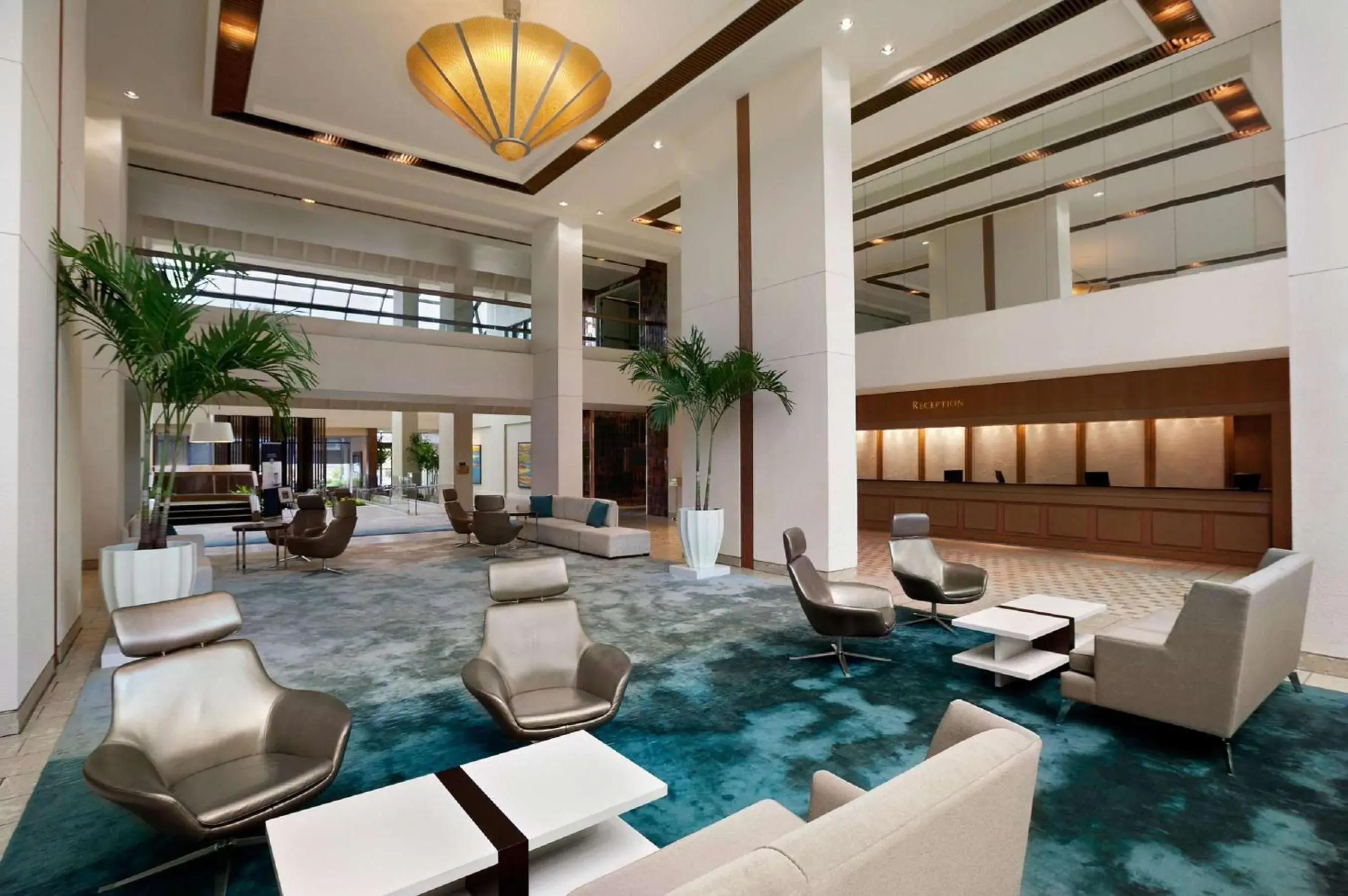 Lobby or reception in Hilton Miami Airport Blue Lagoon Lobby or reception in Hilton Miami Airport Blue Lagoon