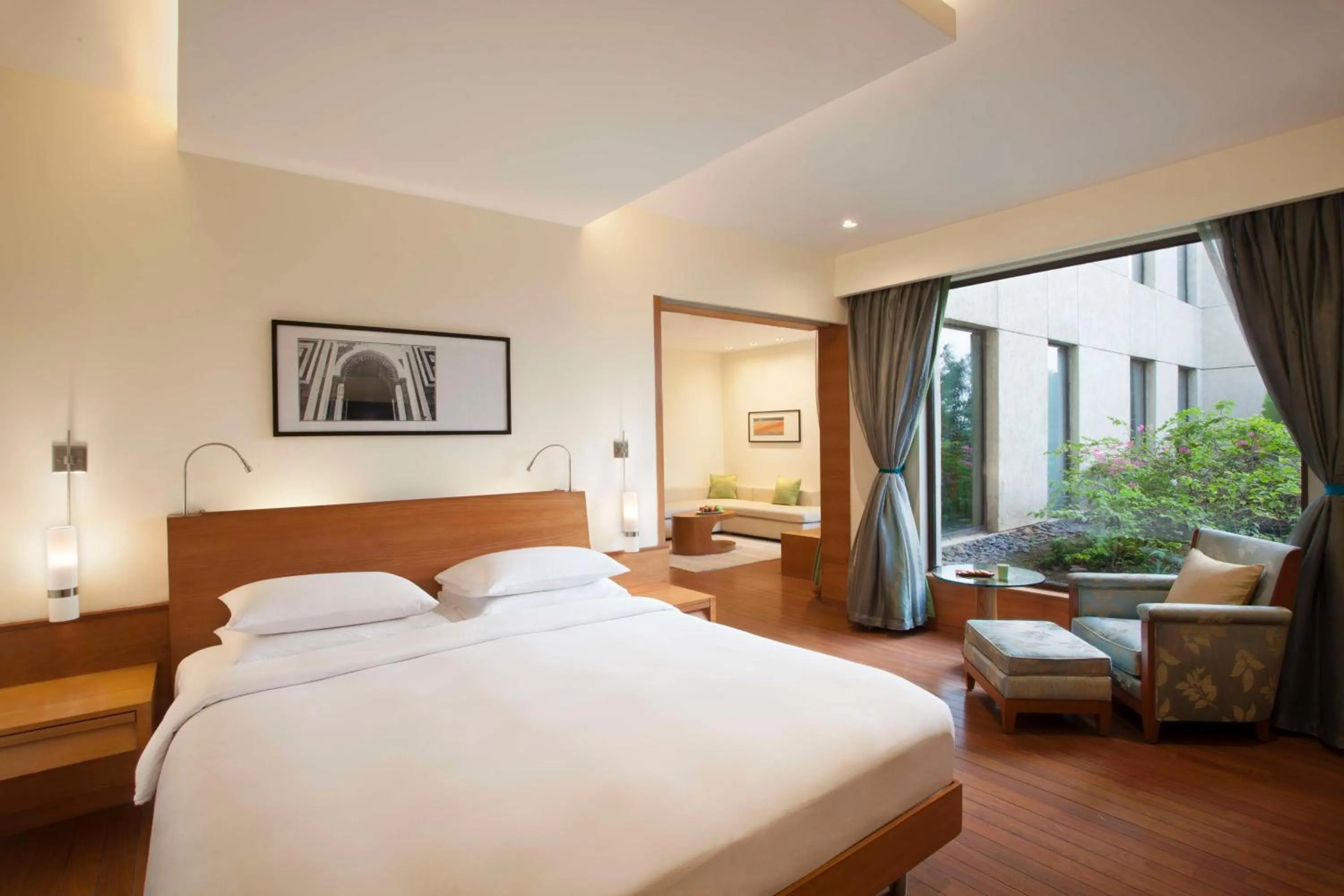 Photo of the whole room, Bed in Hyatt Pune