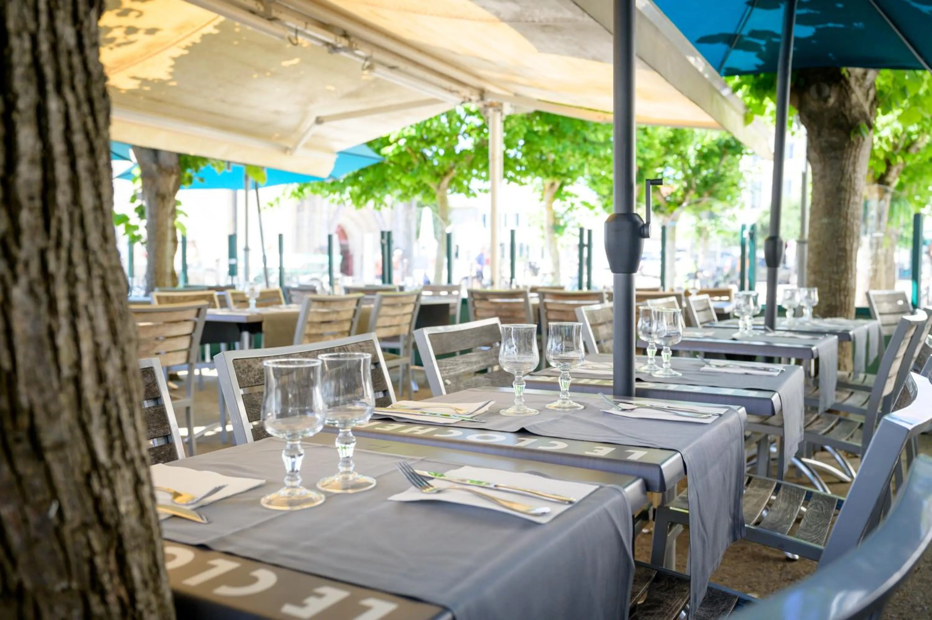 Patio in Hotel Le Clocher
