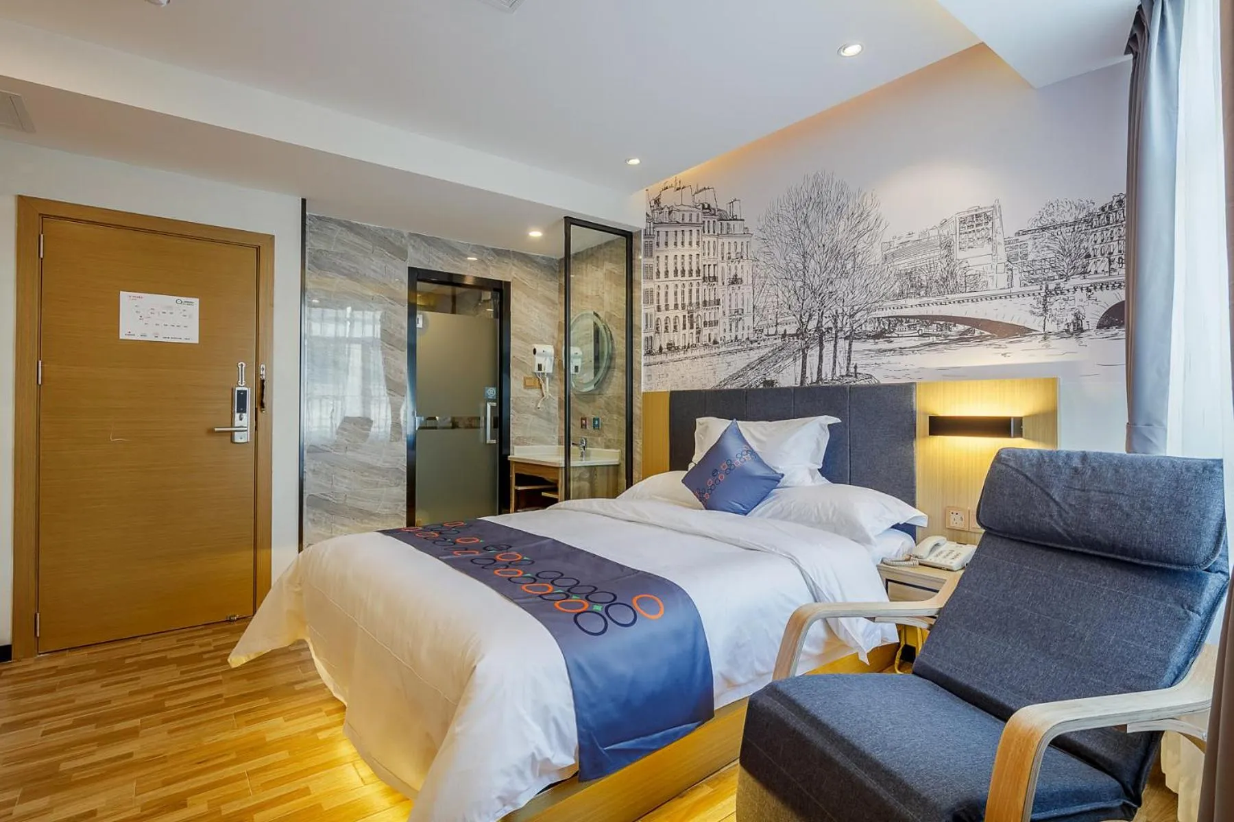 Bed in Yimi Inn Changdi Damalu Branch