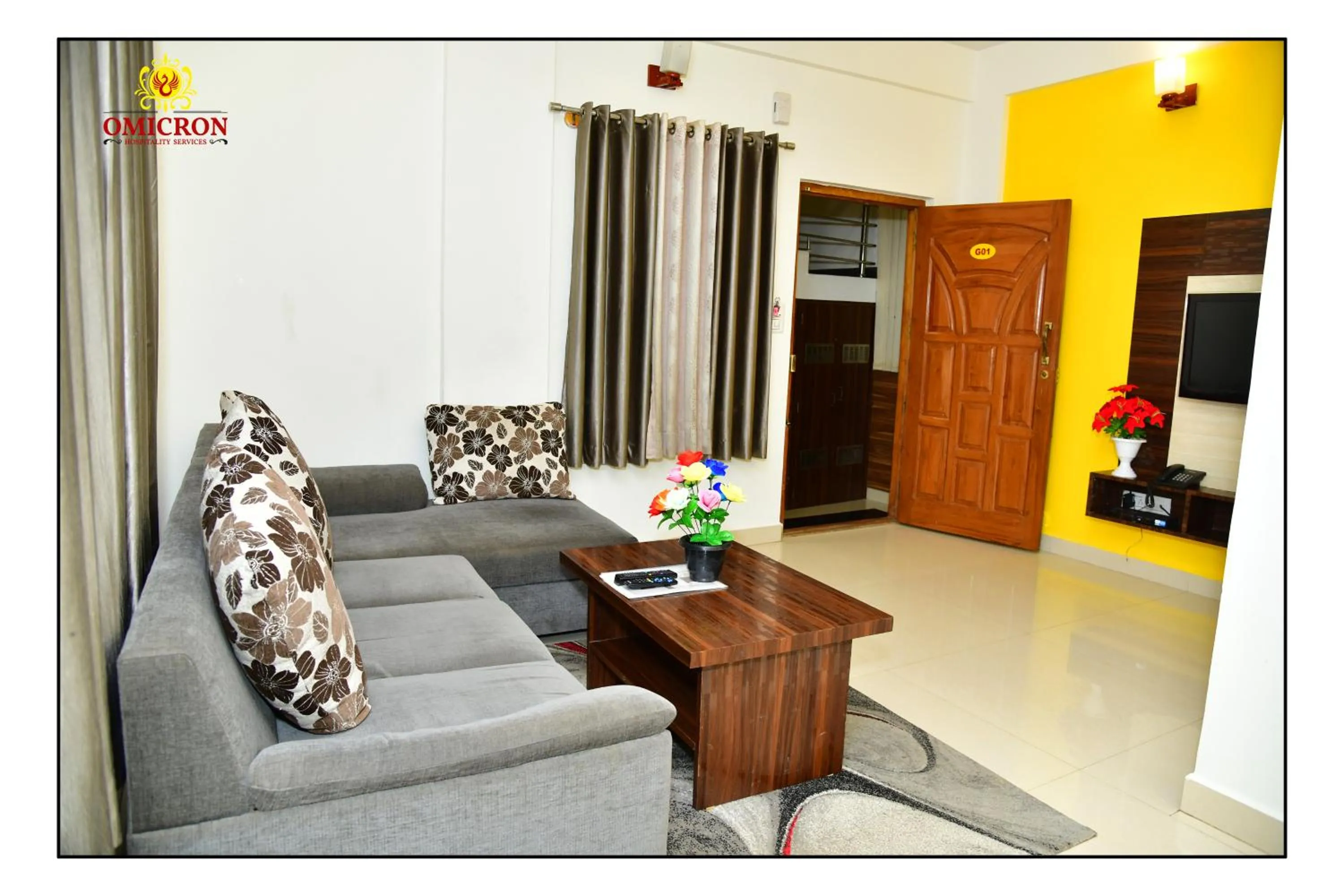 TV and multimedia in Hotel Omicron 1 BHK Studio room