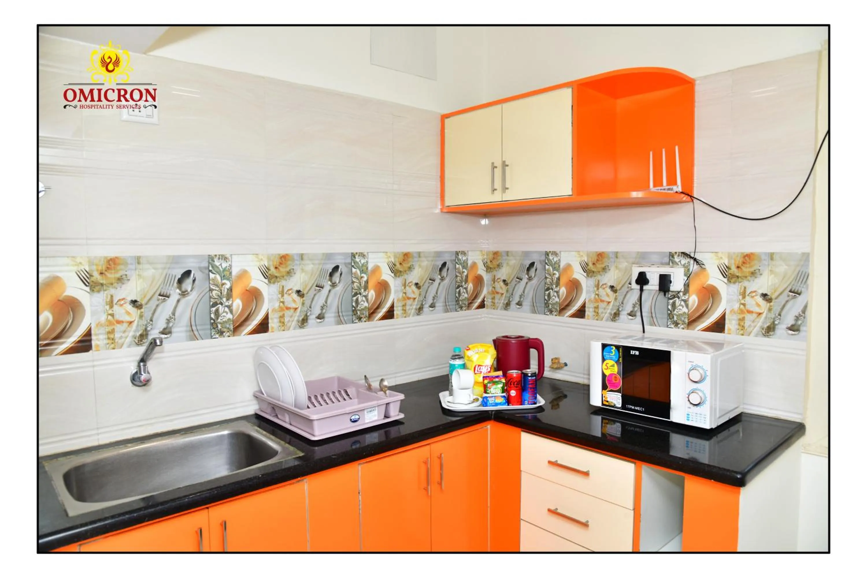 minibar in Hotel Omicron 1 BHK Studio room