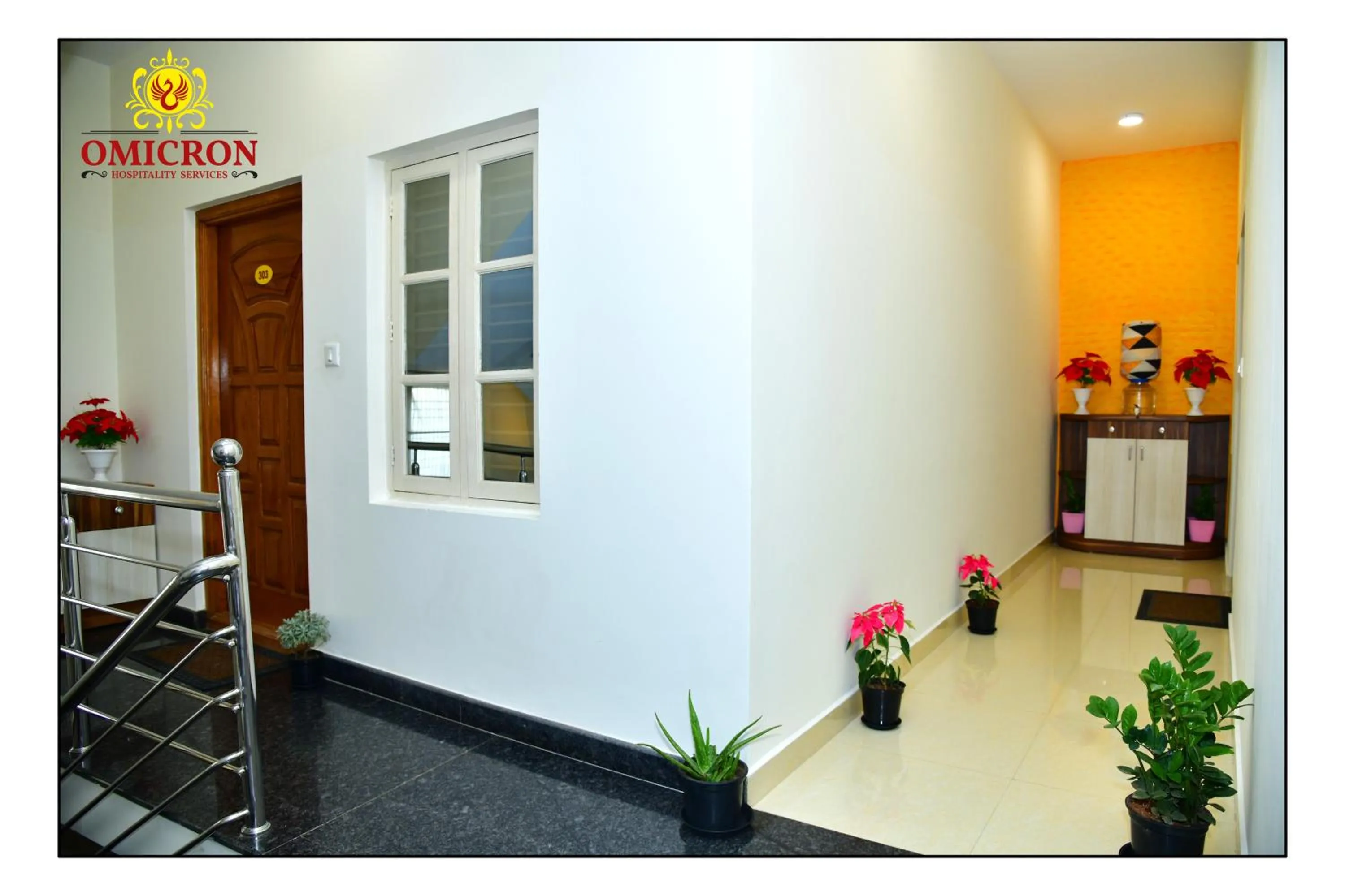Seating area in Hotel Omicron 1 BHK Studio room