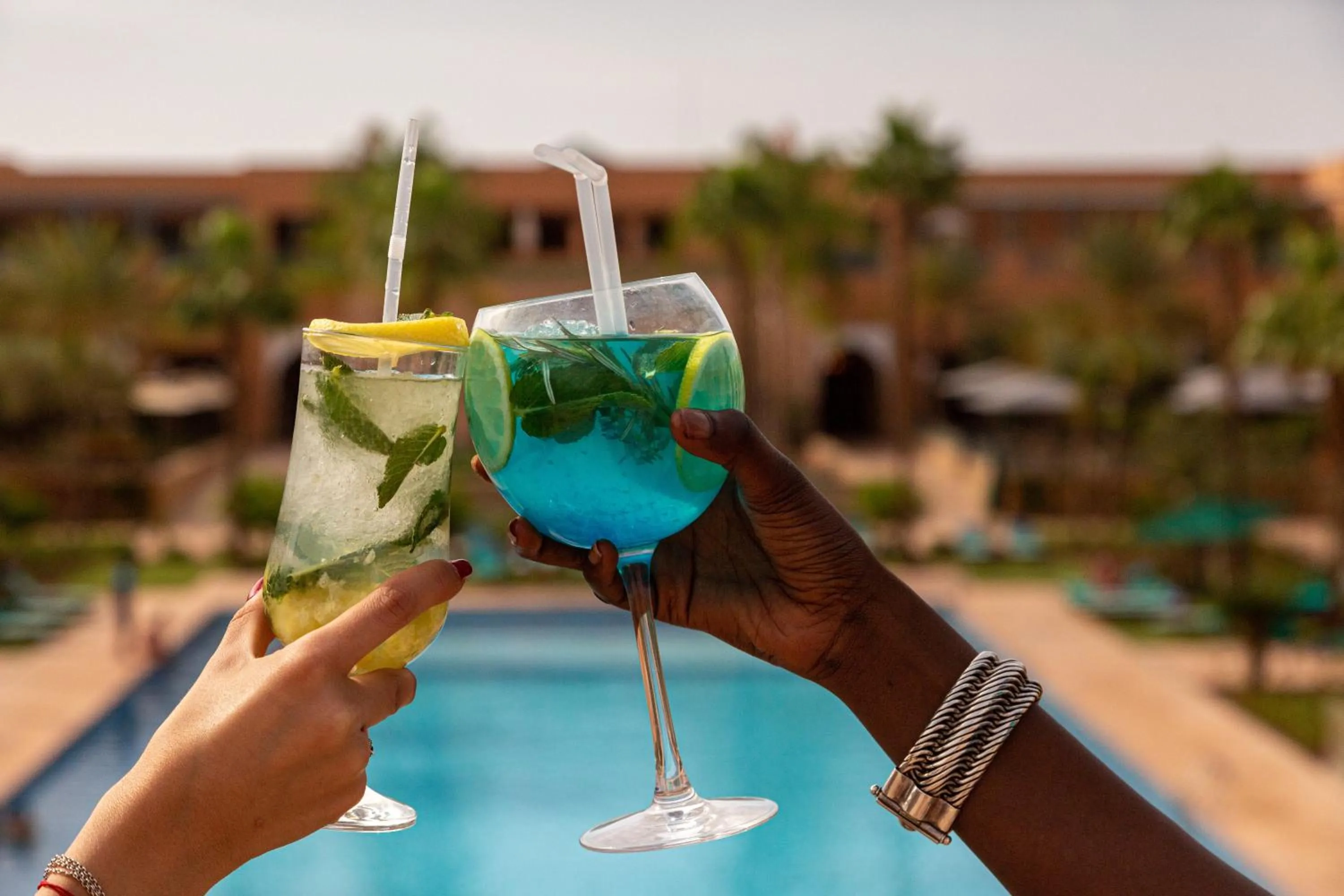 Pool view in Jaal Riad Resort