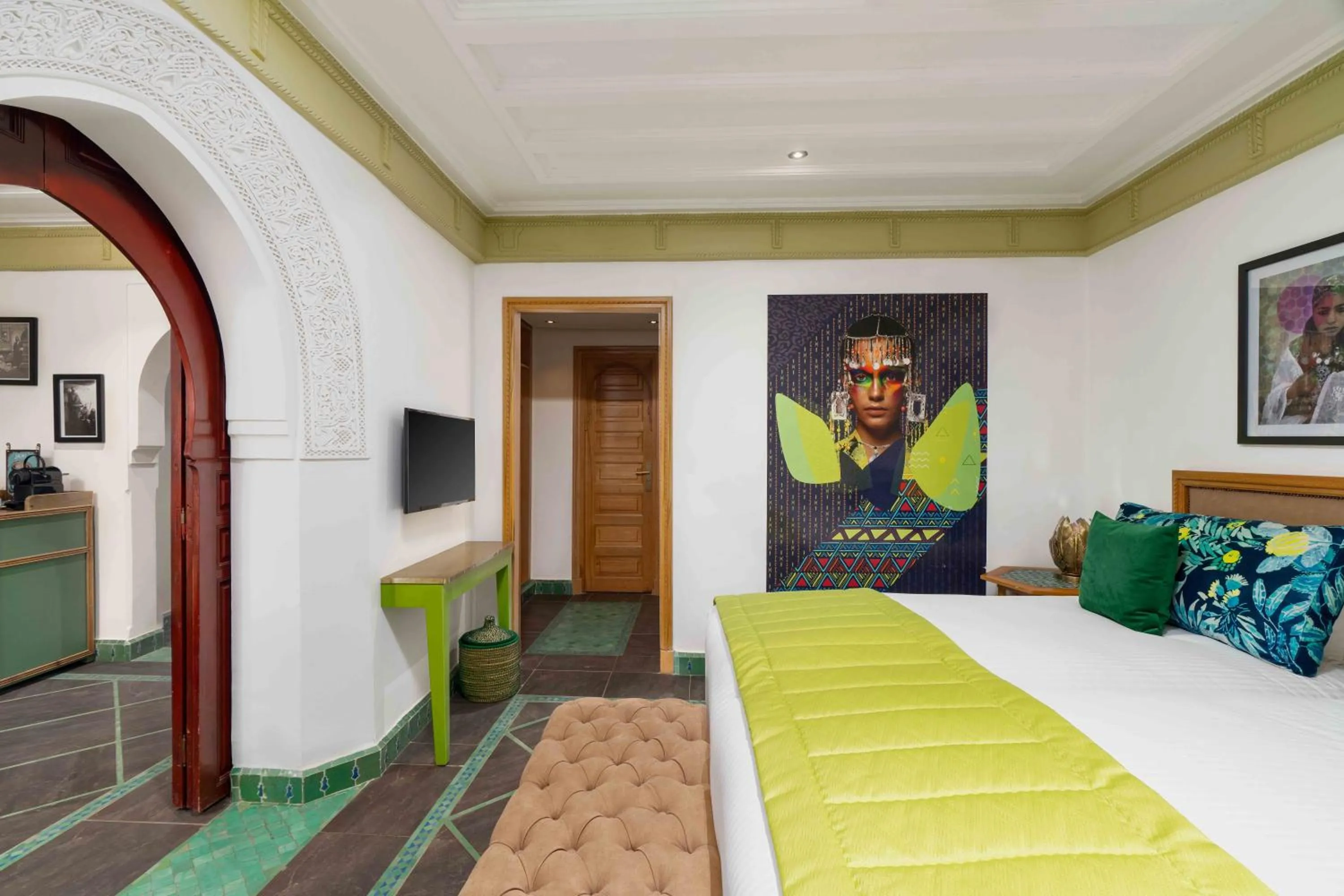 Bed in Jaal Riad Resort Adults Only