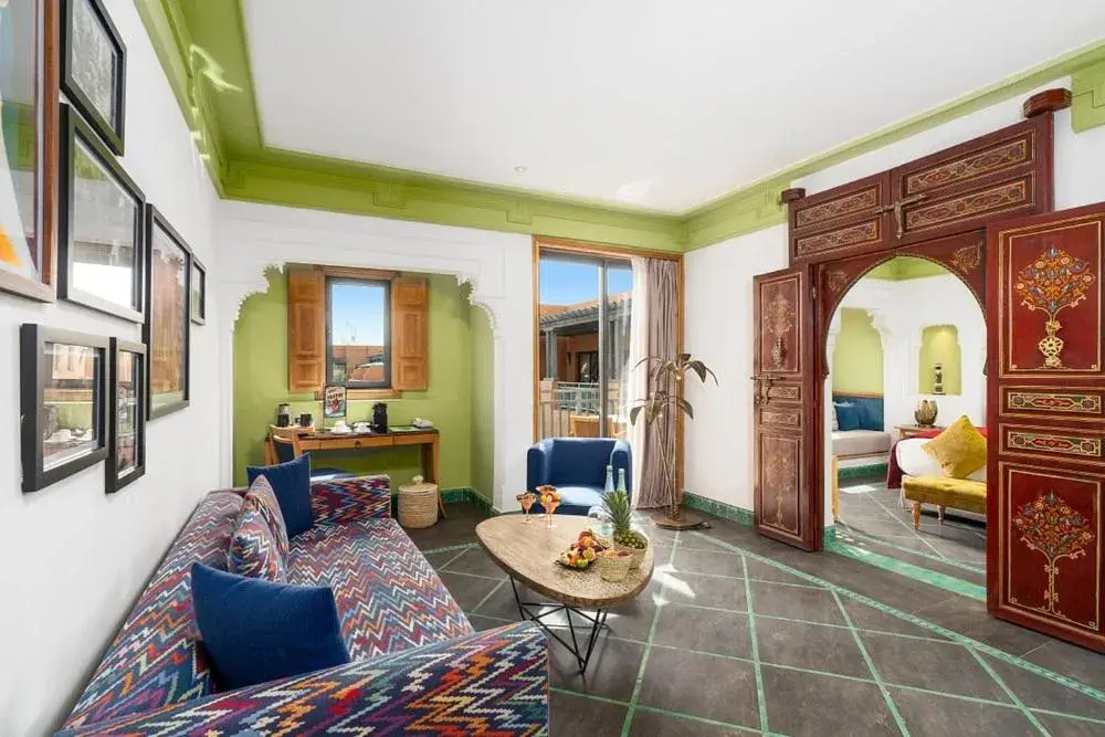 Living room, Bed in Jaal Riad Resort Living room, Bed in Jaal Riad Resort