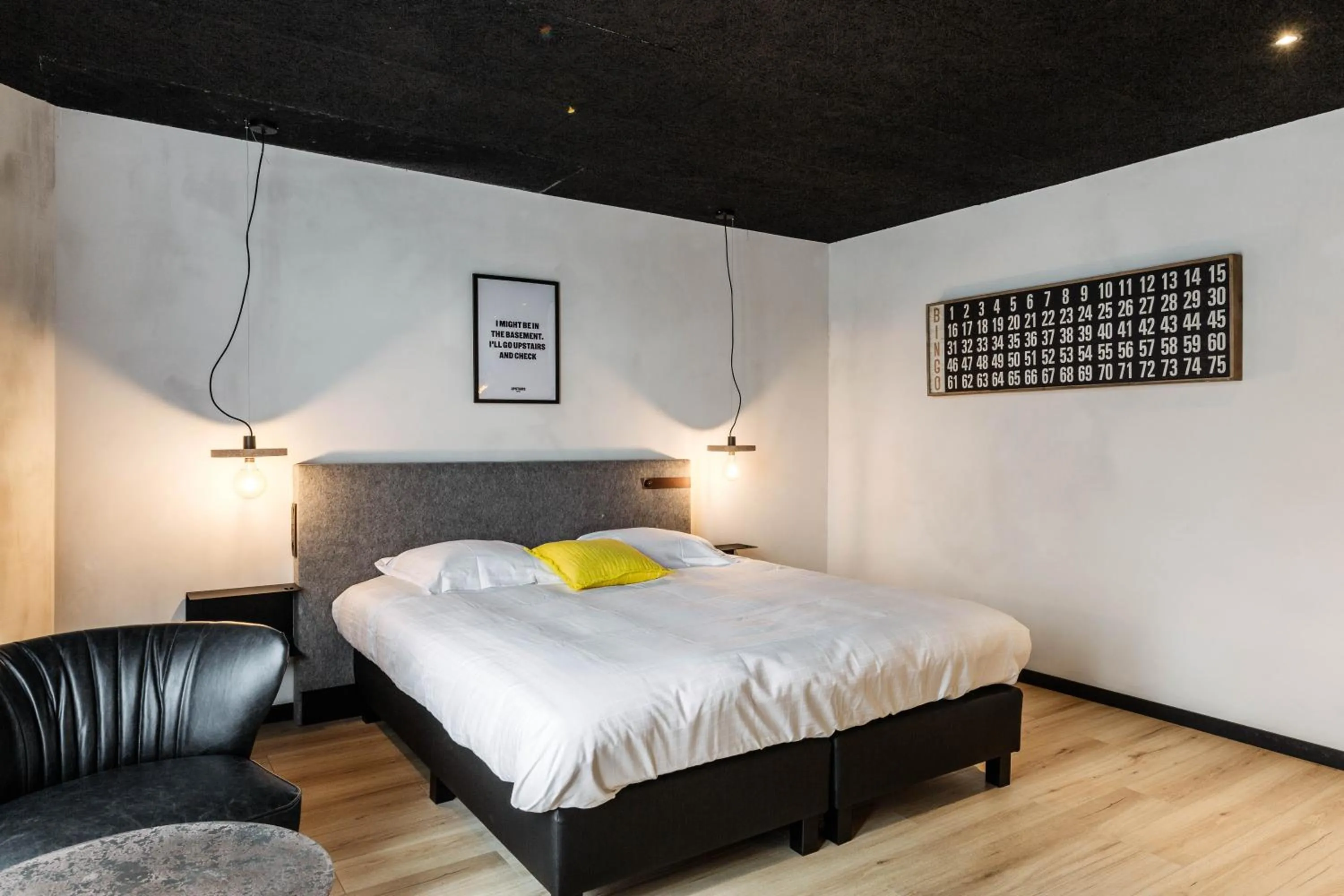 Bed in Upstairs Hotel