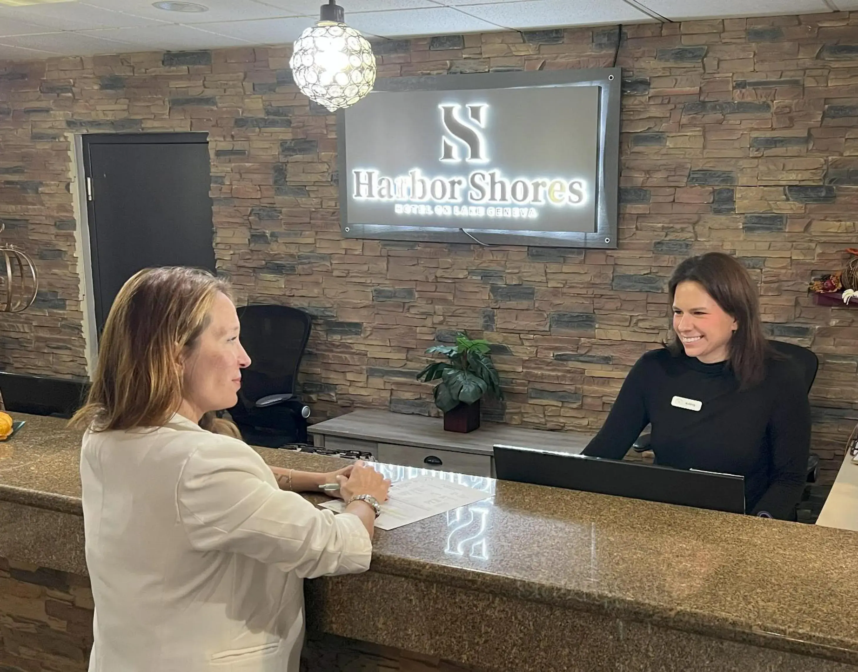 Lobby or reception in Harbor Shores on Lake Geneva Lobby or reception in Harbor Shores on Lake Geneva