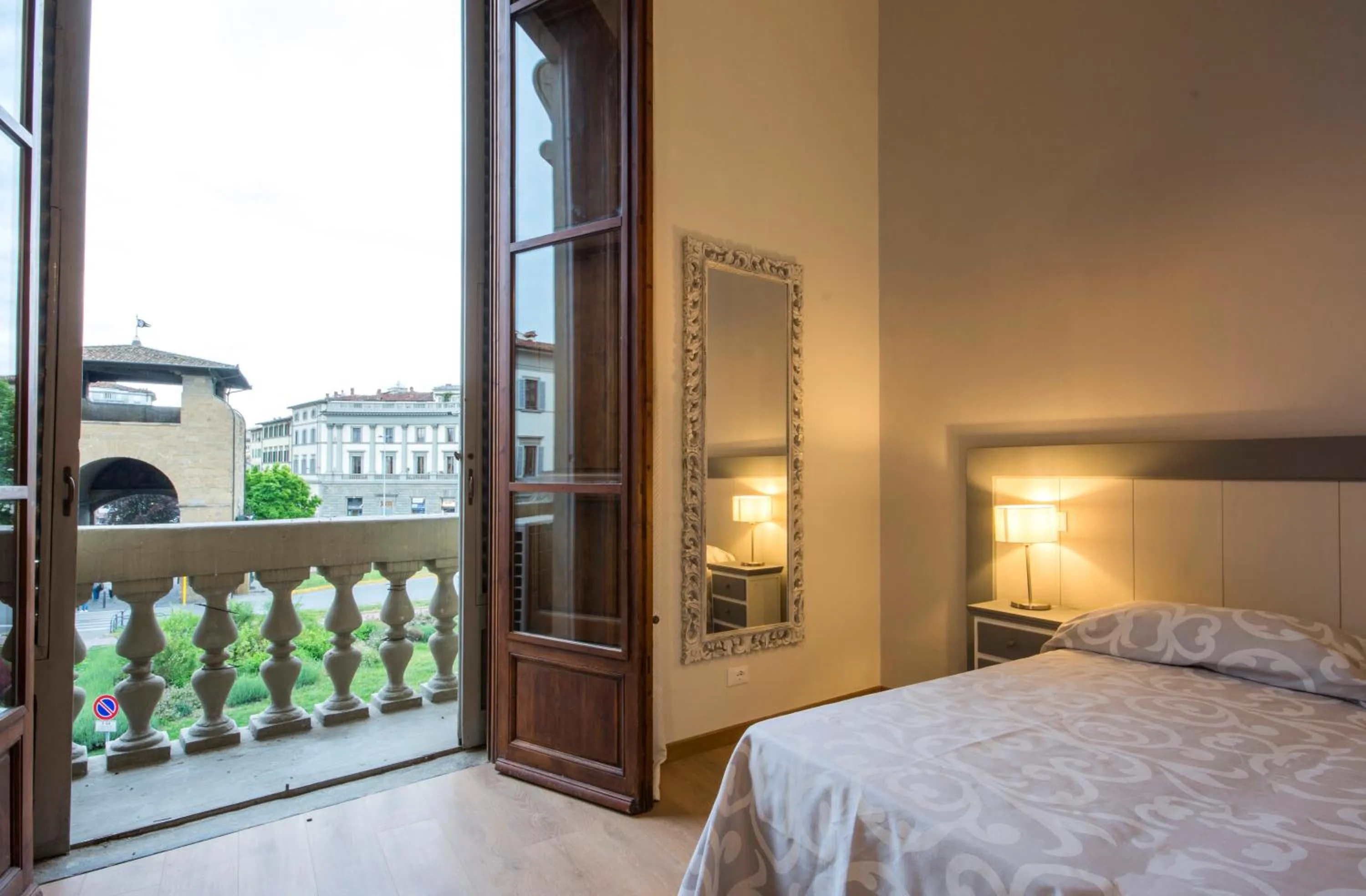 Balcony/Terrace, Bed in Iris Apartments by Mmega