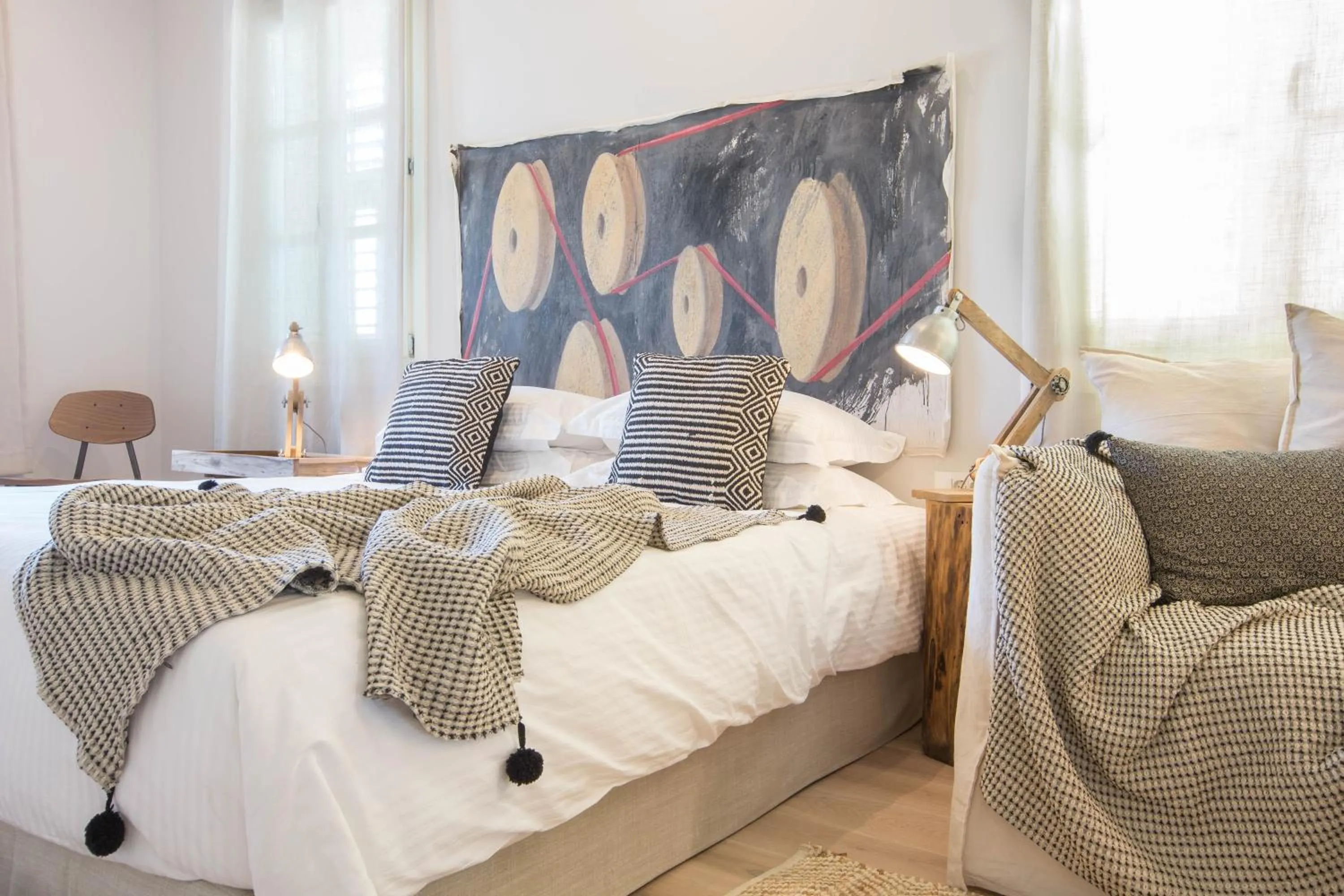 Bed in Amymone Suites