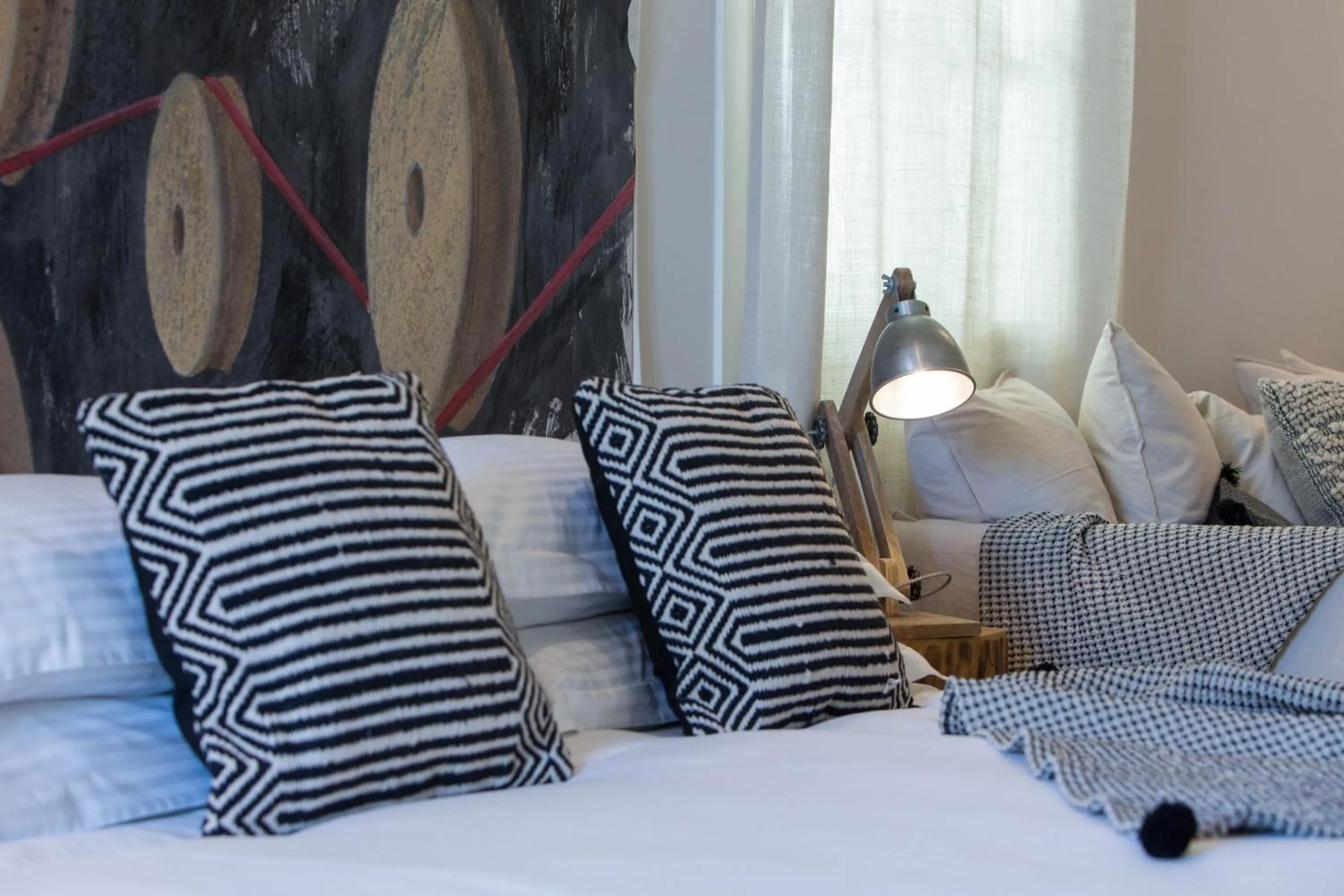 Decorative detail, Bed in Amymone Suites