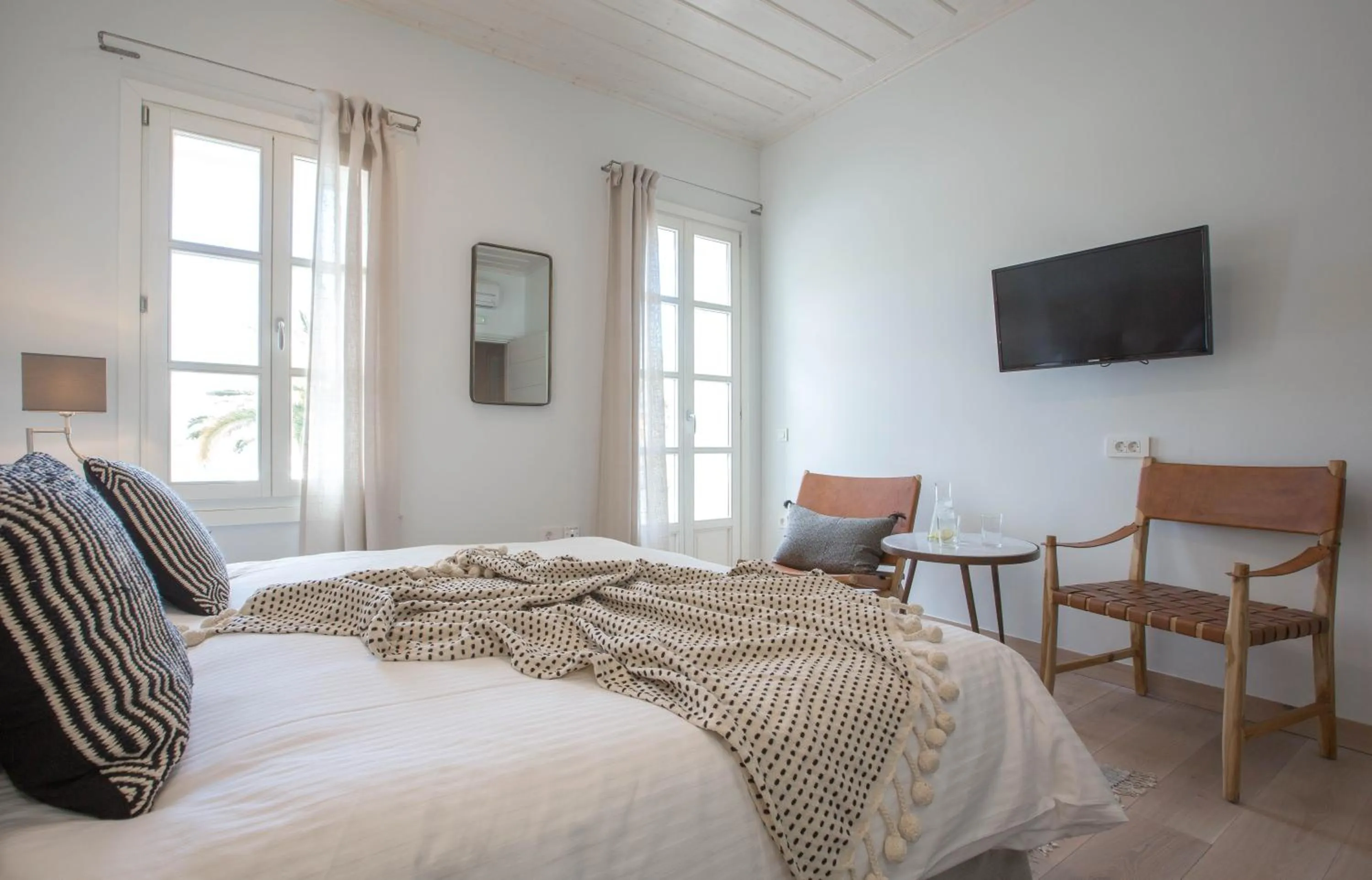 Bed in Amymone Suites