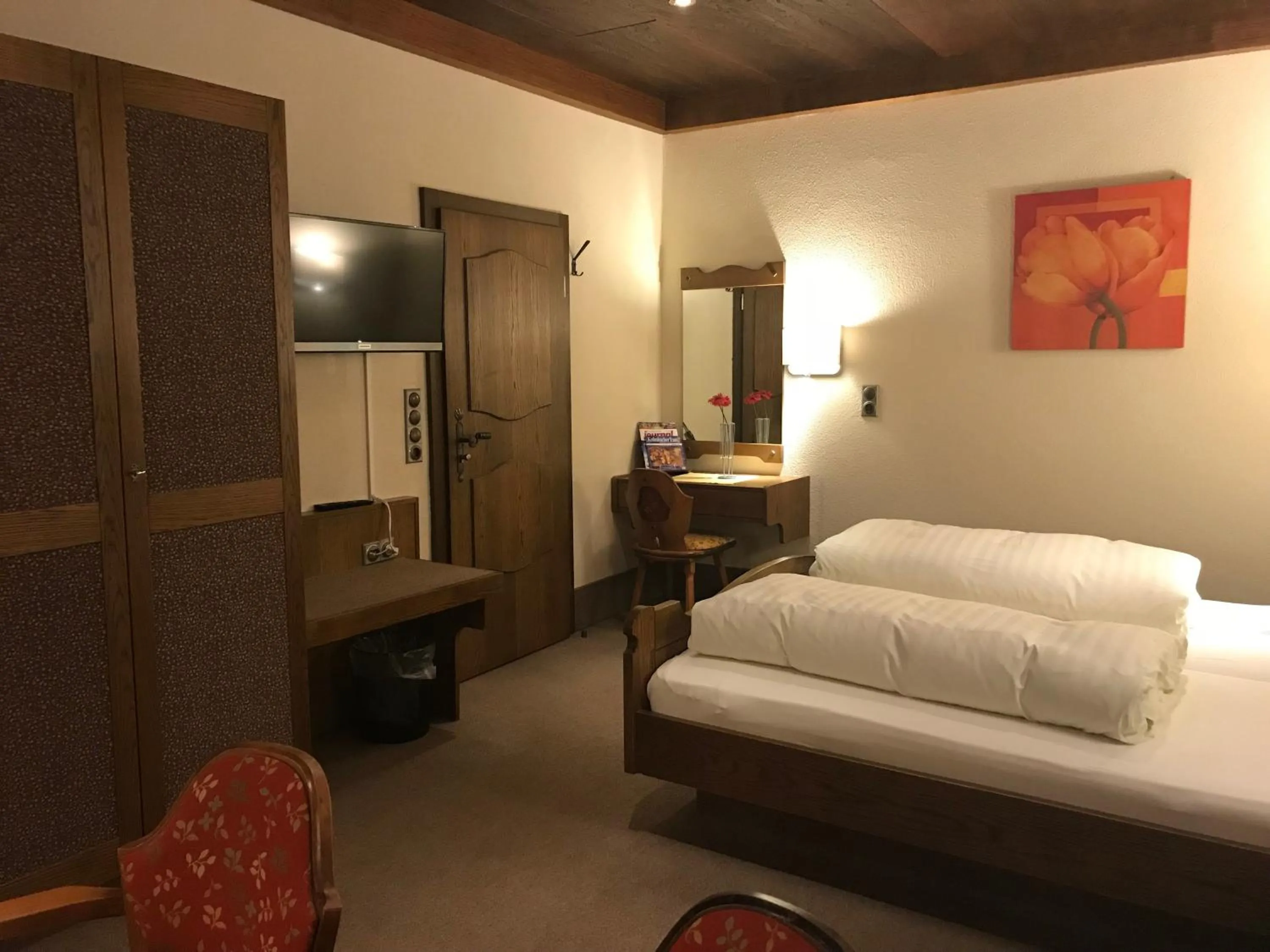 Photo of the whole room, Bed in Gasthof & Hotel Goldener Hirsch