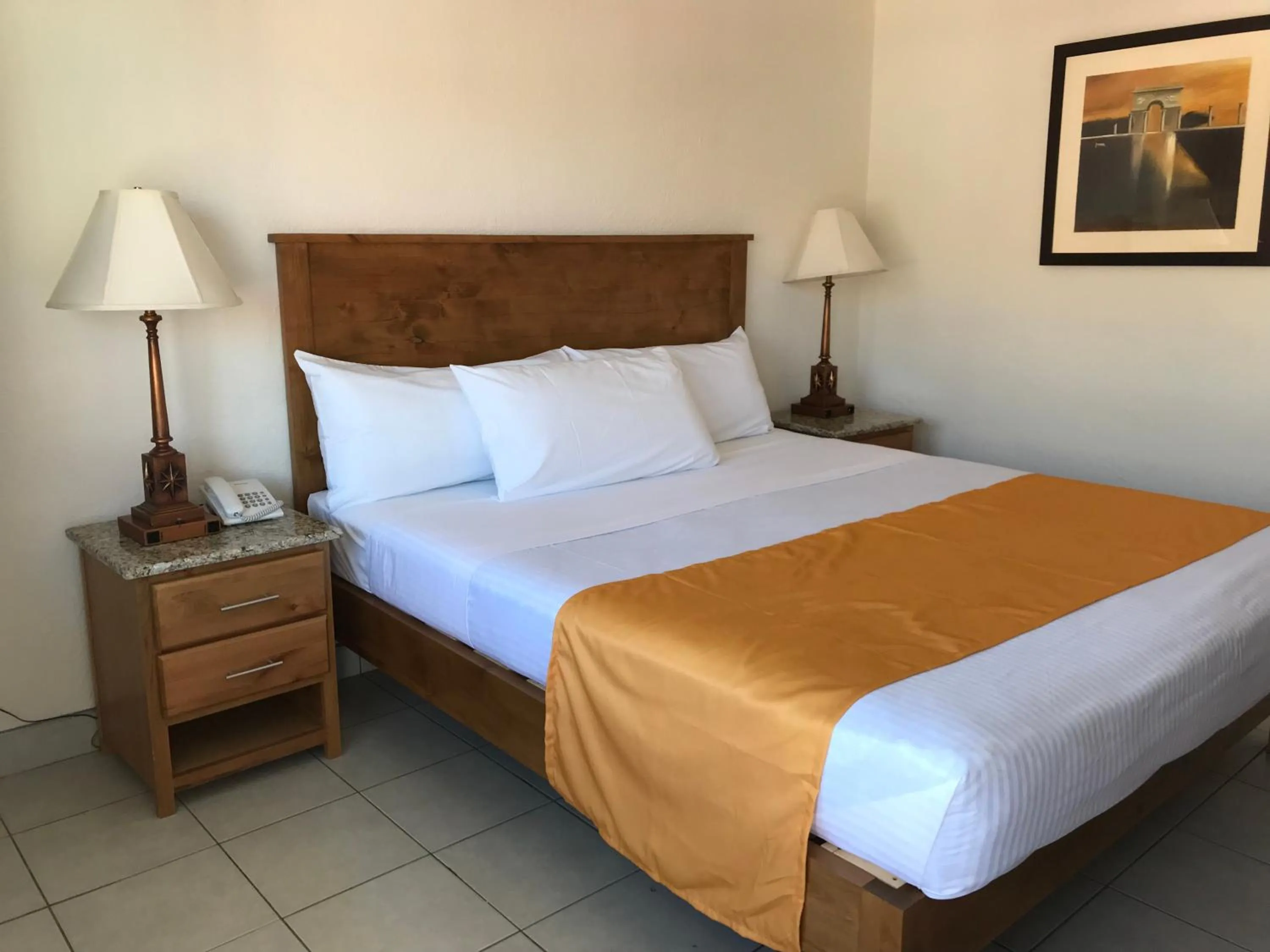 Bed in Hotel Guillen Jr