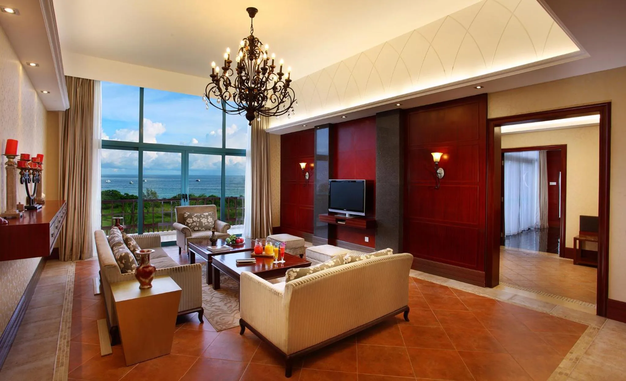 Living room in Tianhong Resort Hotel, Yalong Bay, Sanya