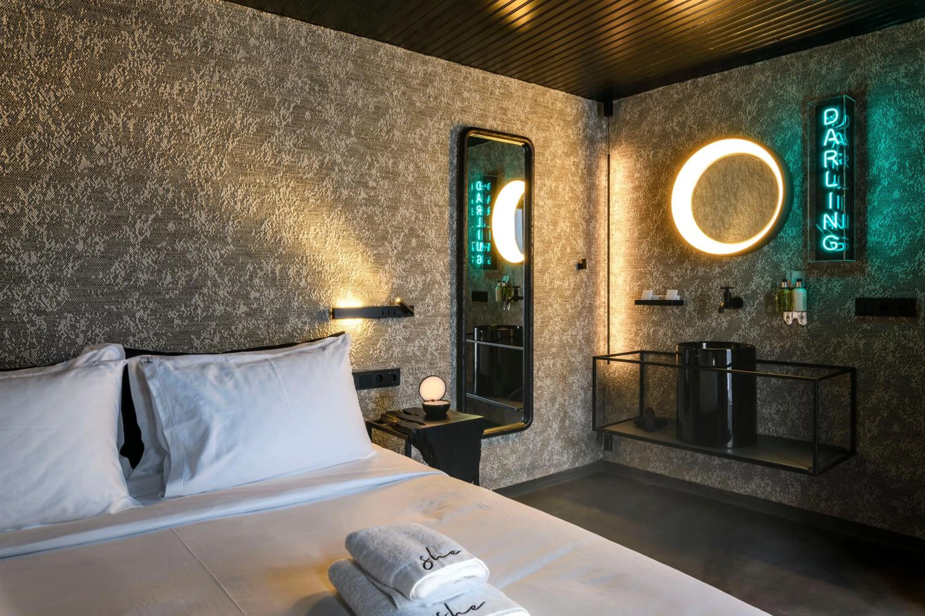 Bedroom, Bed in She Mykonos Boutique Hotel