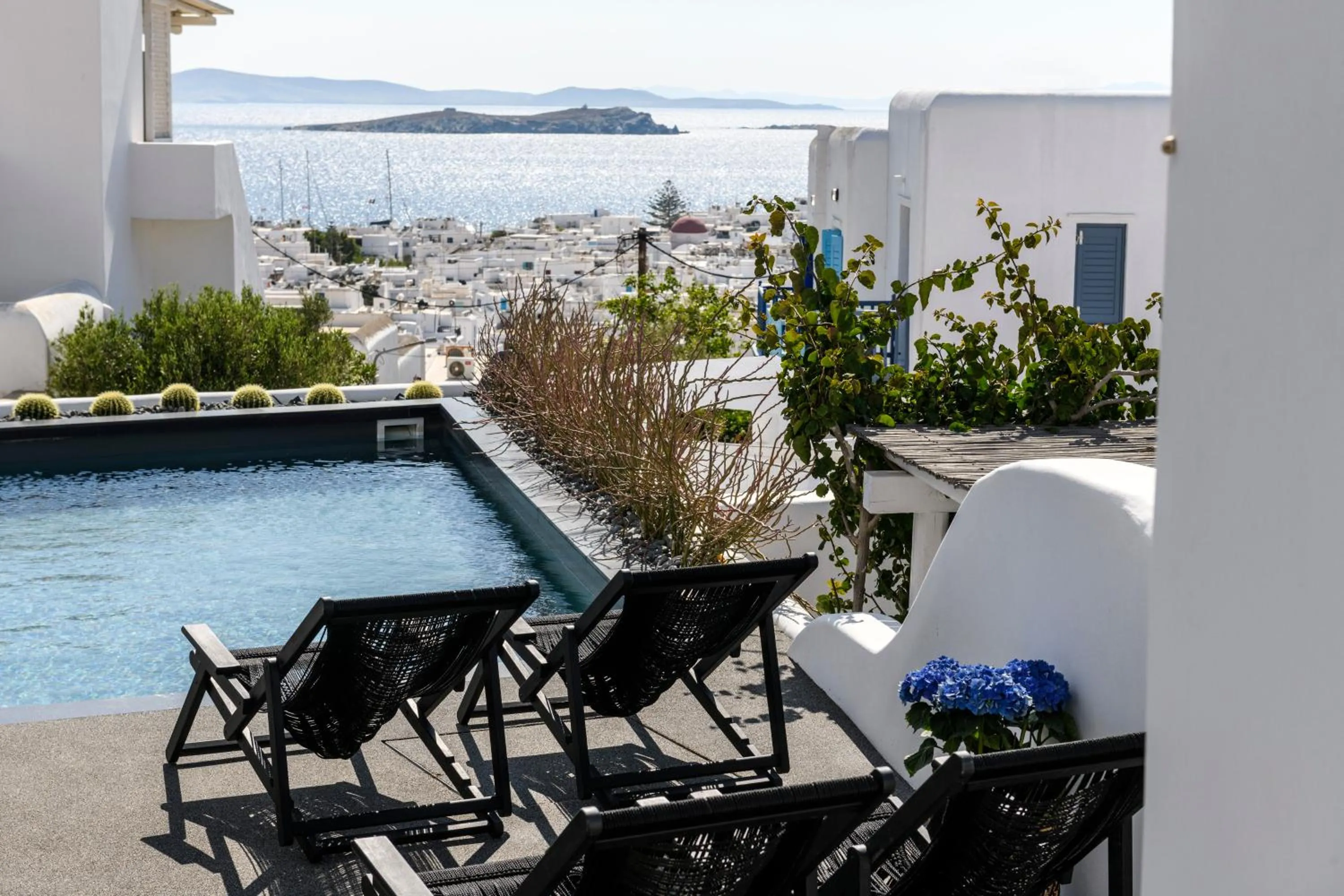 Pool view in She Mykonos Boutique Hotel
