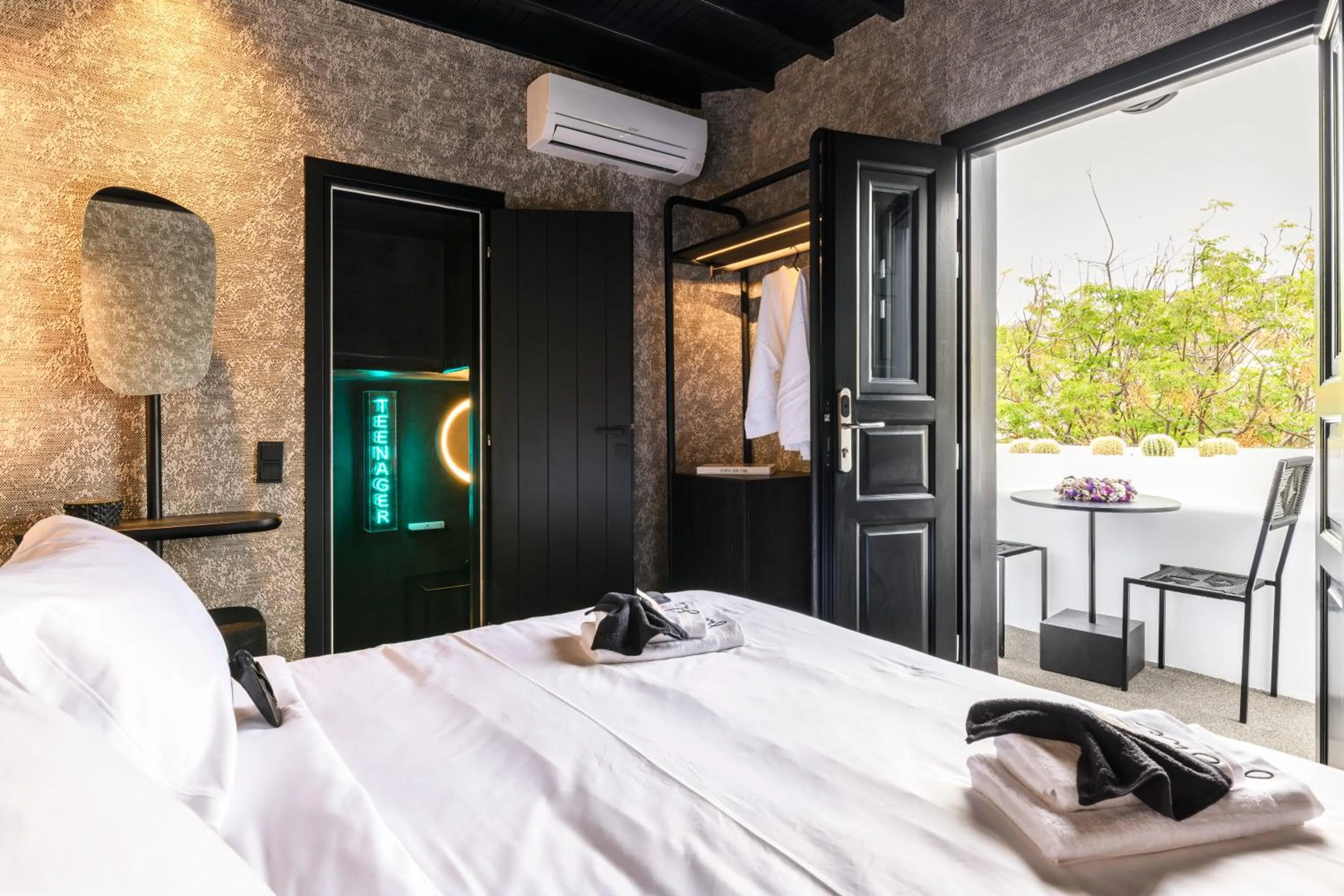 Bed in She Mykonos Boutique Hotel