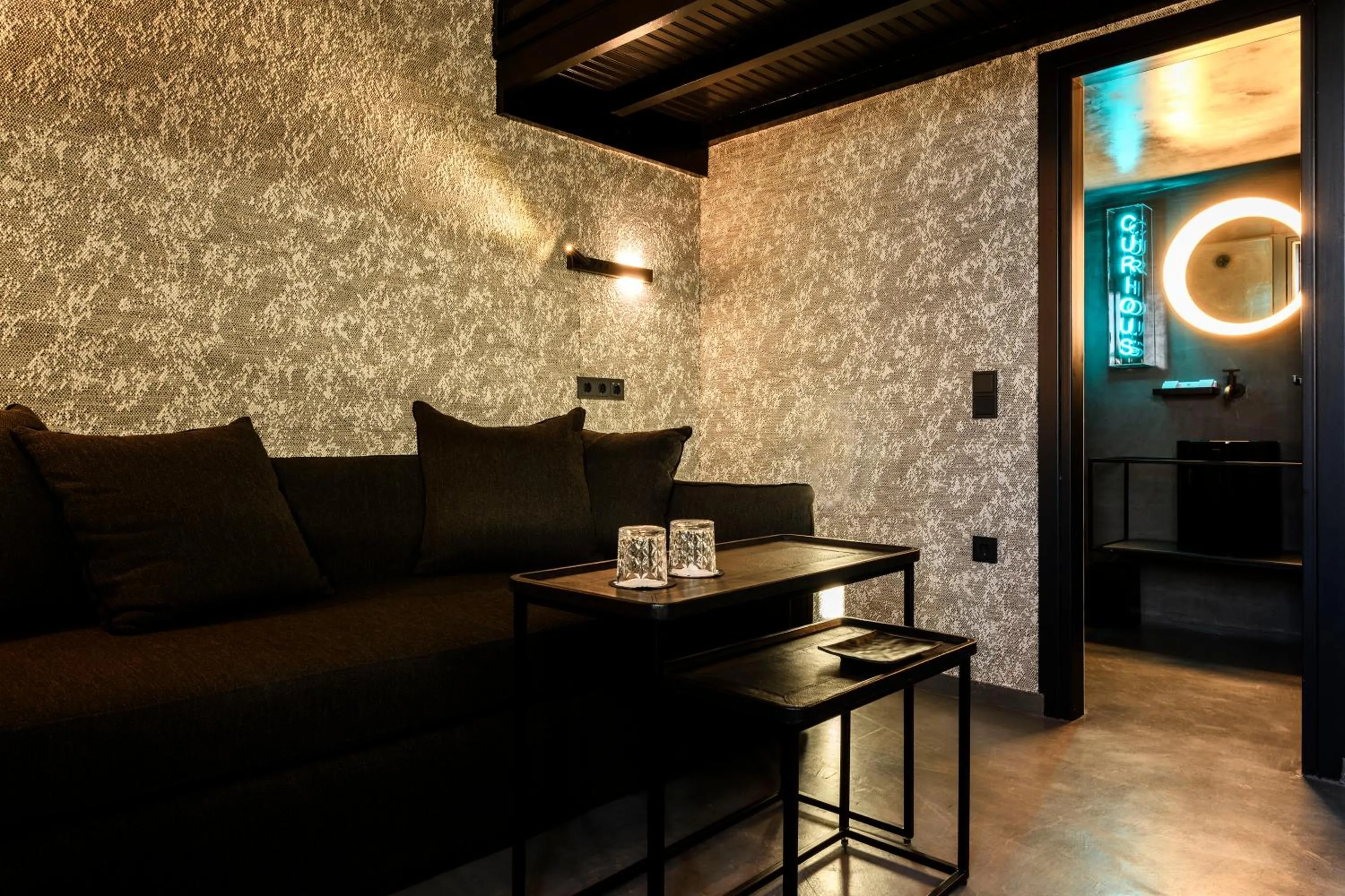 Living room in She Mykonos Boutique Hotel