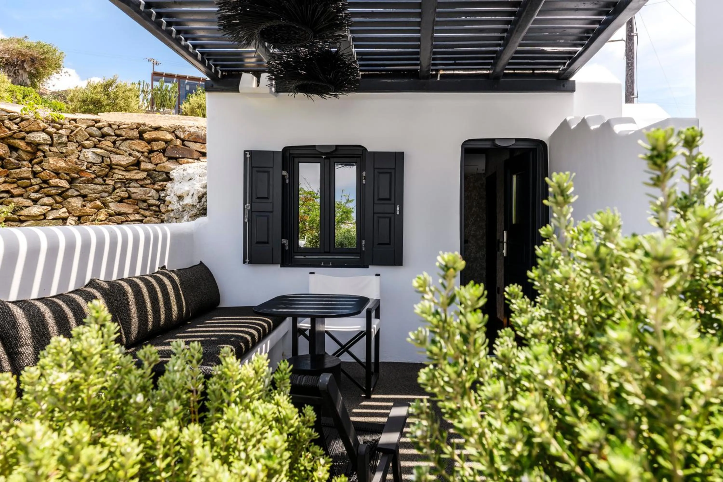 Patio in She Mykonos Boutique Hotel