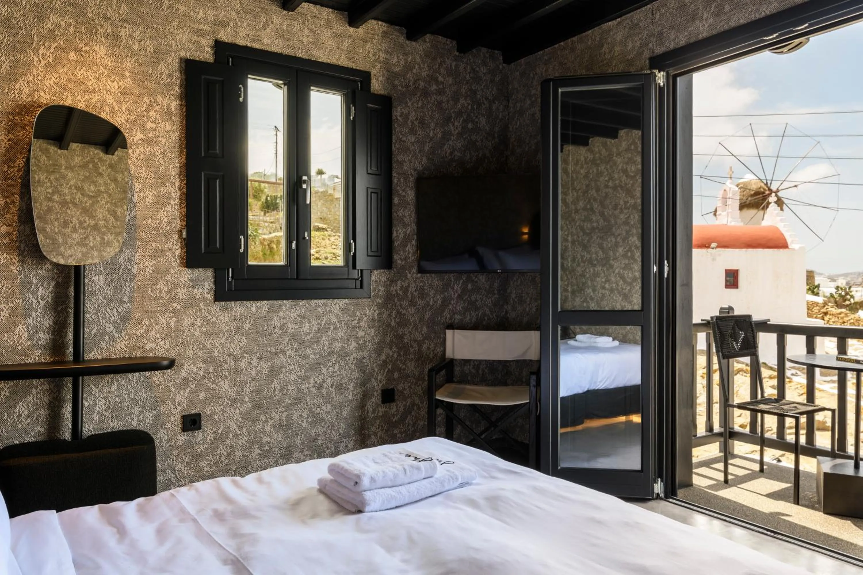 TV and multimedia, Bed in She Mykonos Boutique Hotel