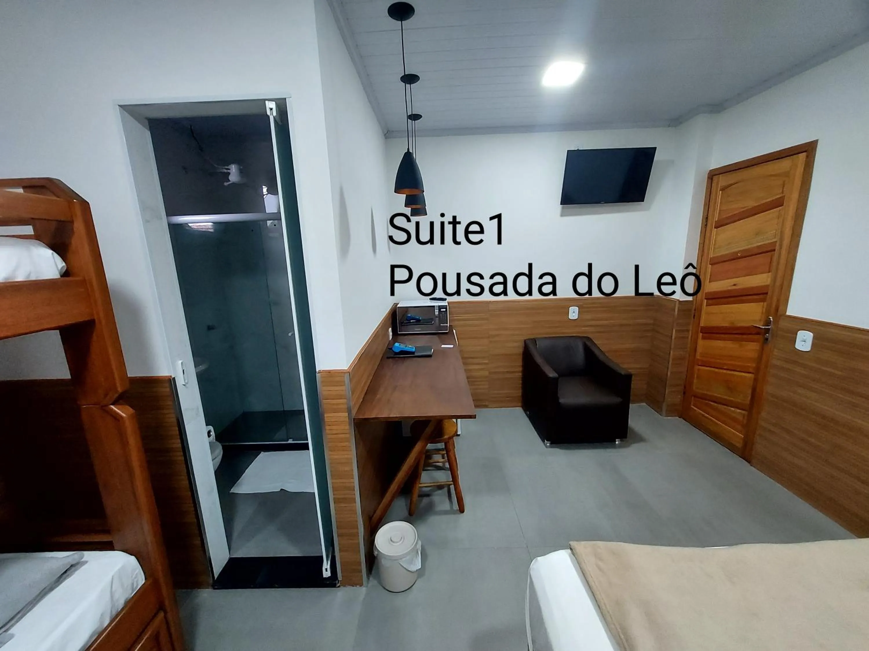 Bed in Pousada do Leô