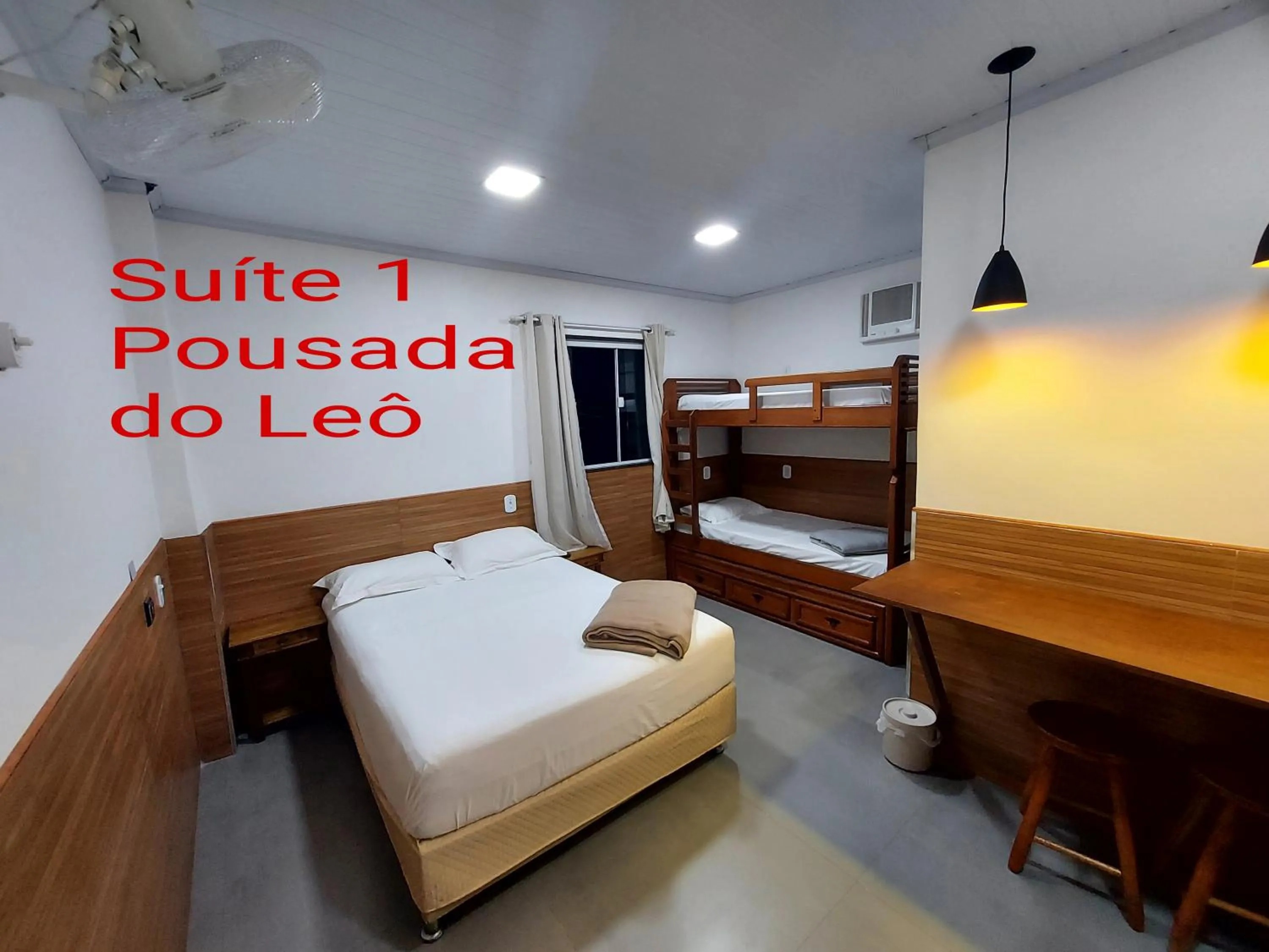 Bed in Pousada do Leô