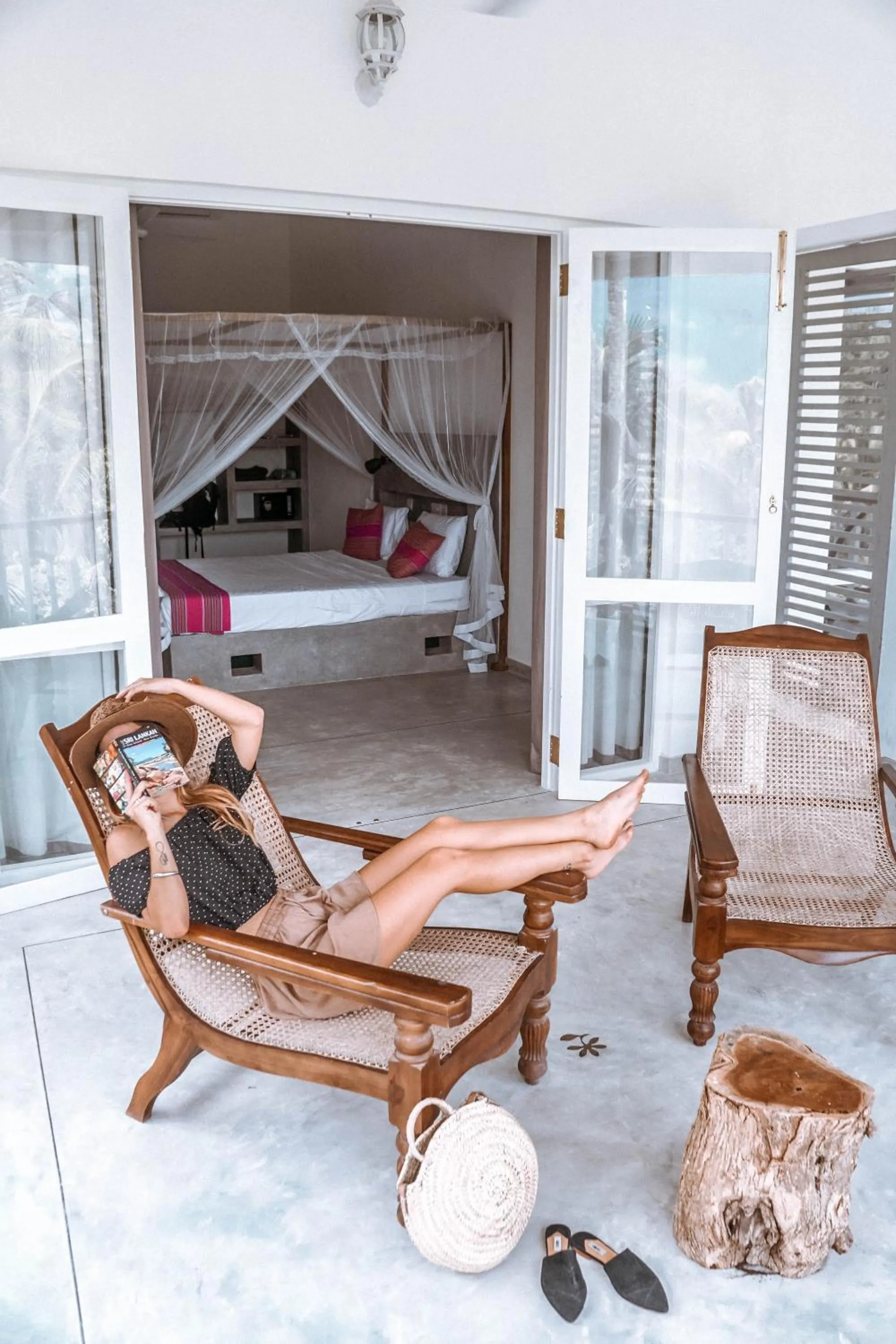 Balcony/Terrace, Bed in Good Vibes Villas