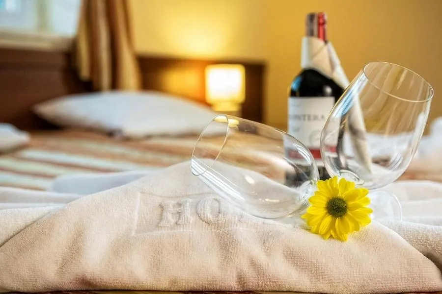 Bed in Hotel Pod Gołębiem