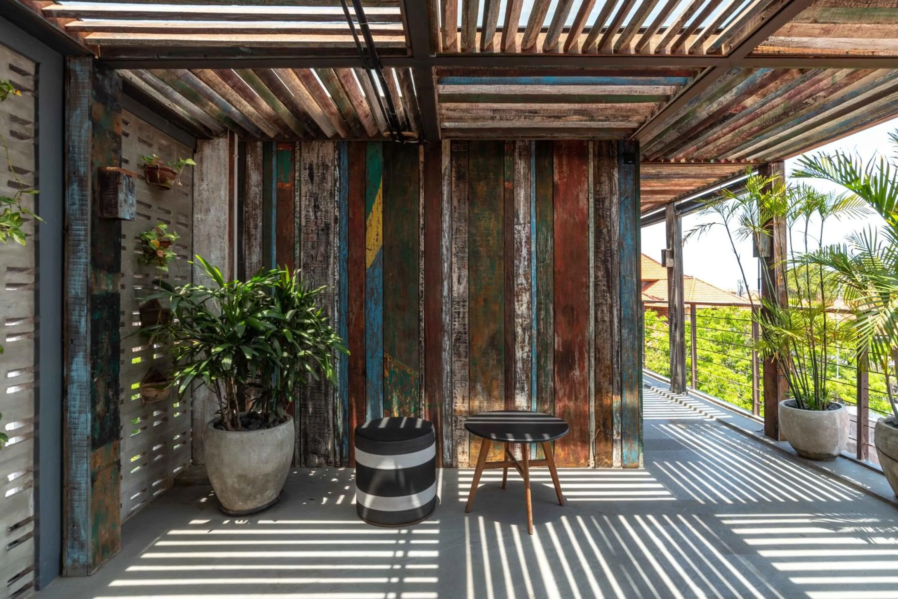 Balcony/Terrace in M Boutique Hostel Legian